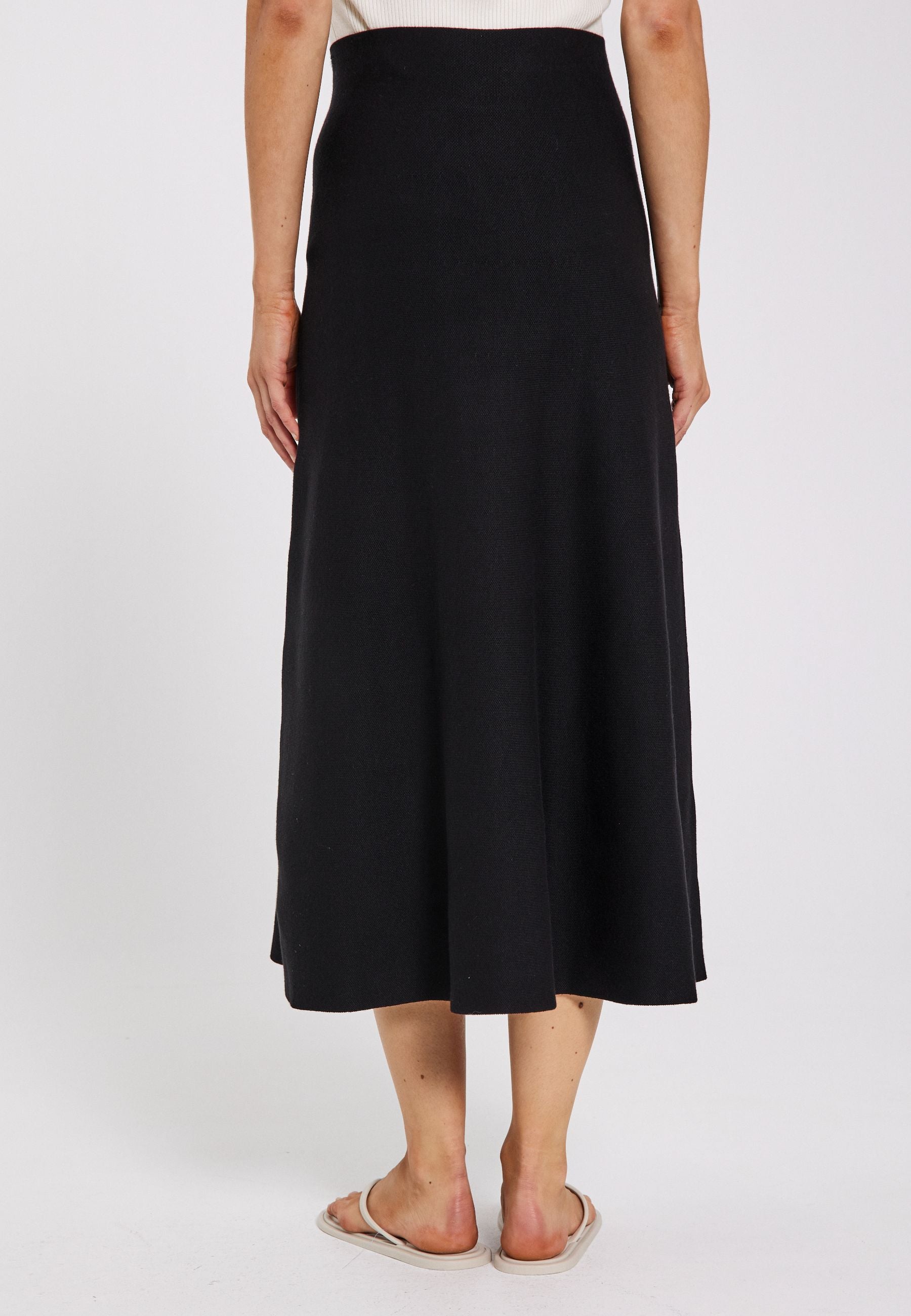 NORR Als midi knit skirt Skirts Black