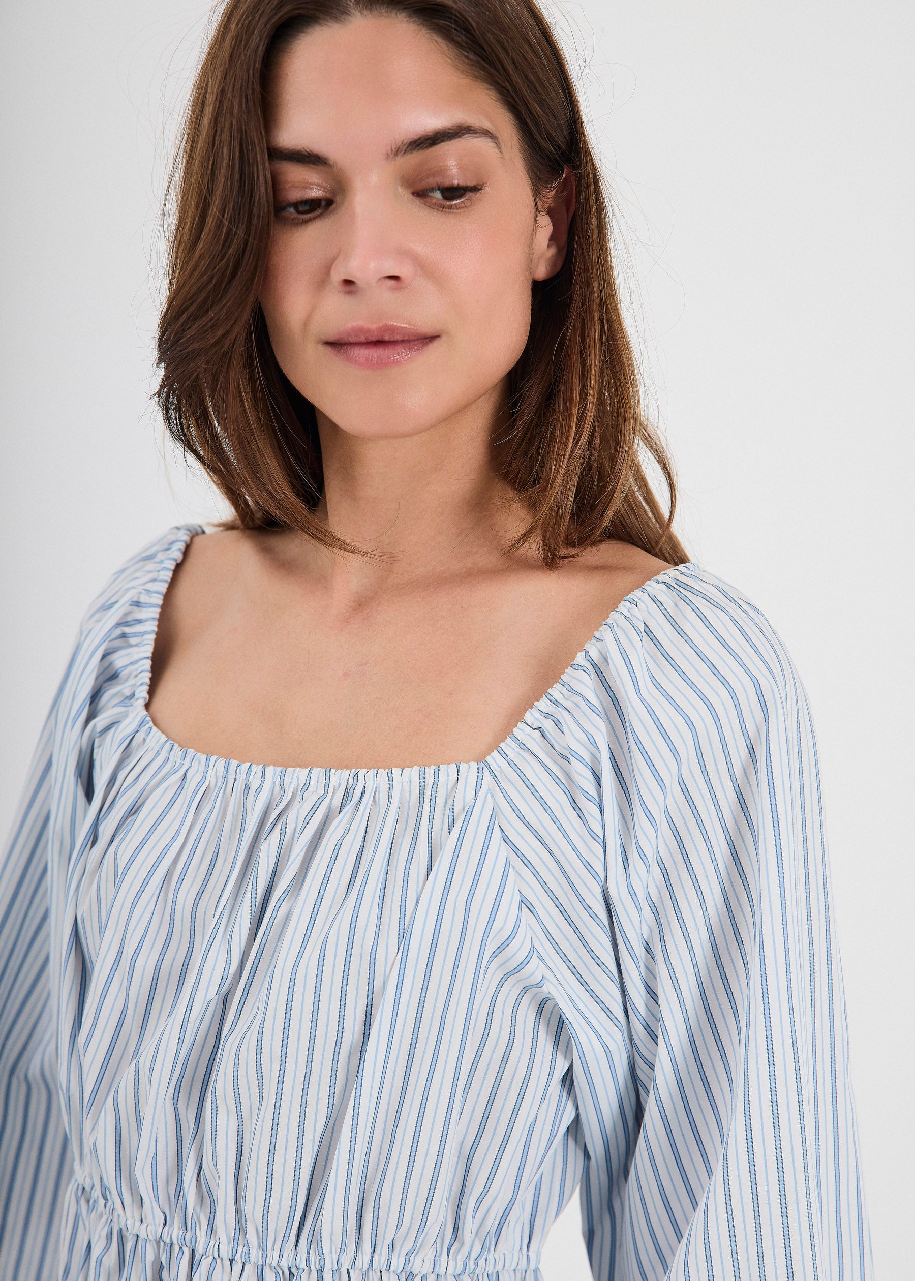 NORR Alva top Tops Light blue stripe