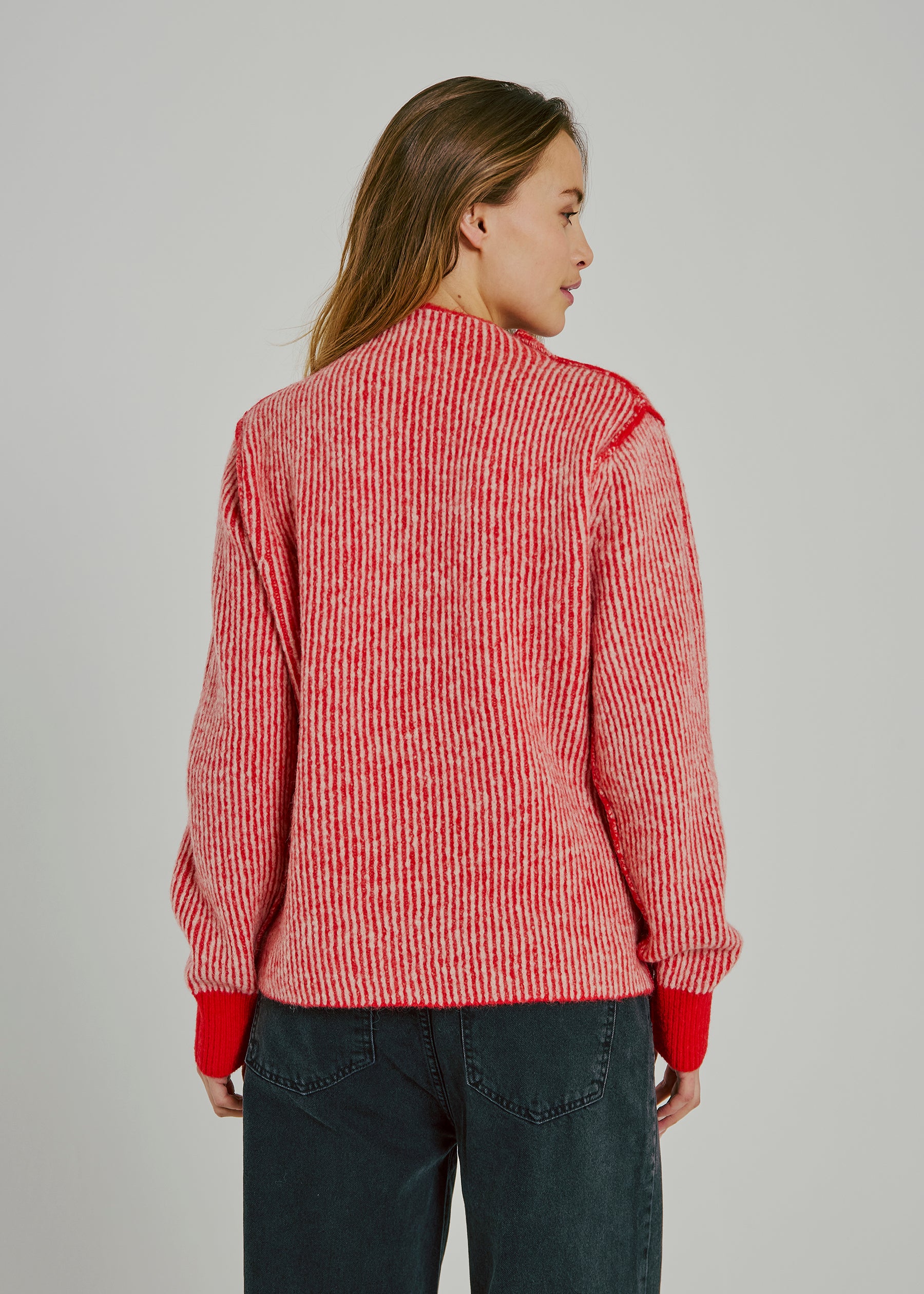 NORR Ames knit top Knits Red stripe