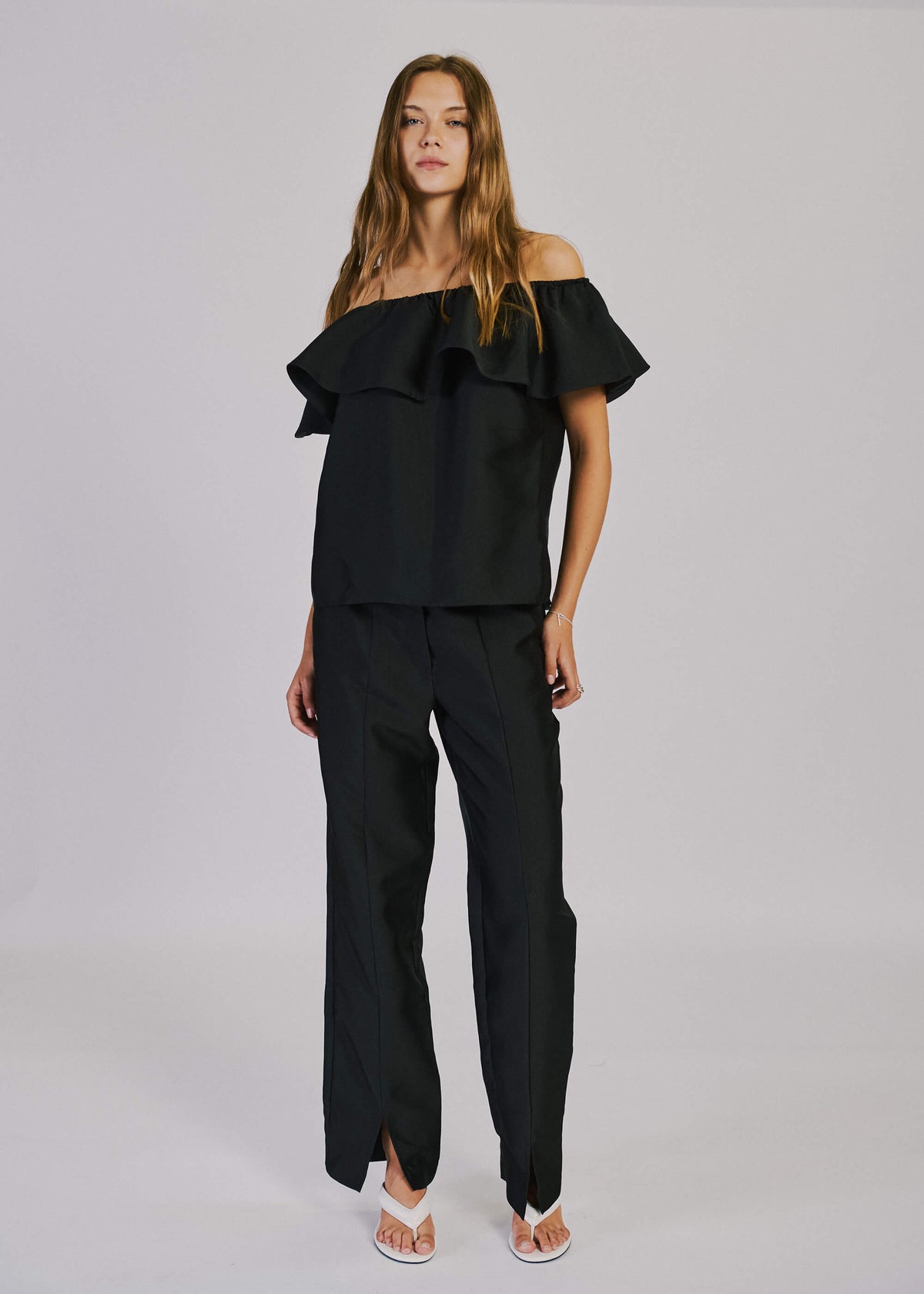 NORR Ana off shoulder top Tops Black