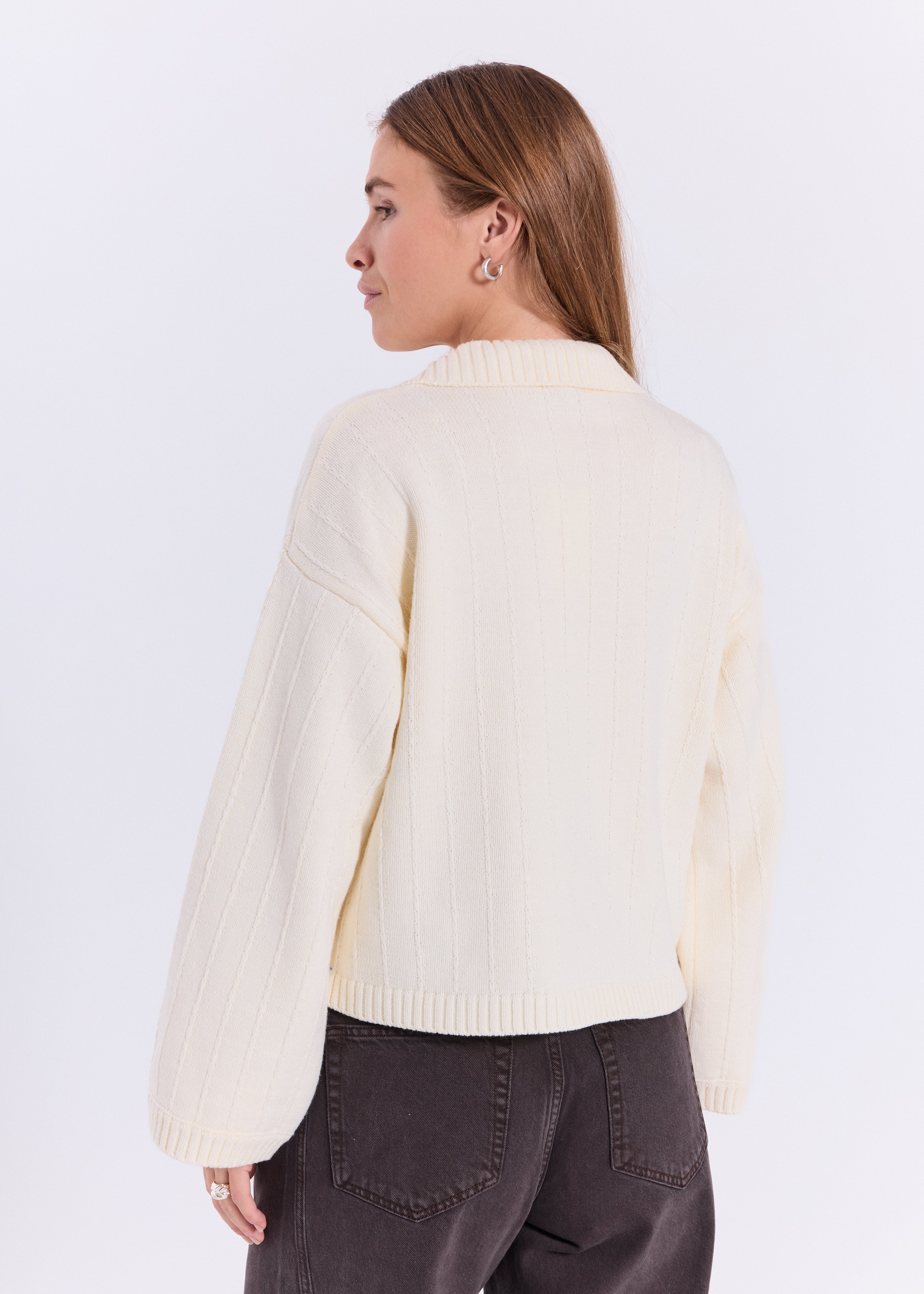 NORR Anja knit cardigan Knits Off-white