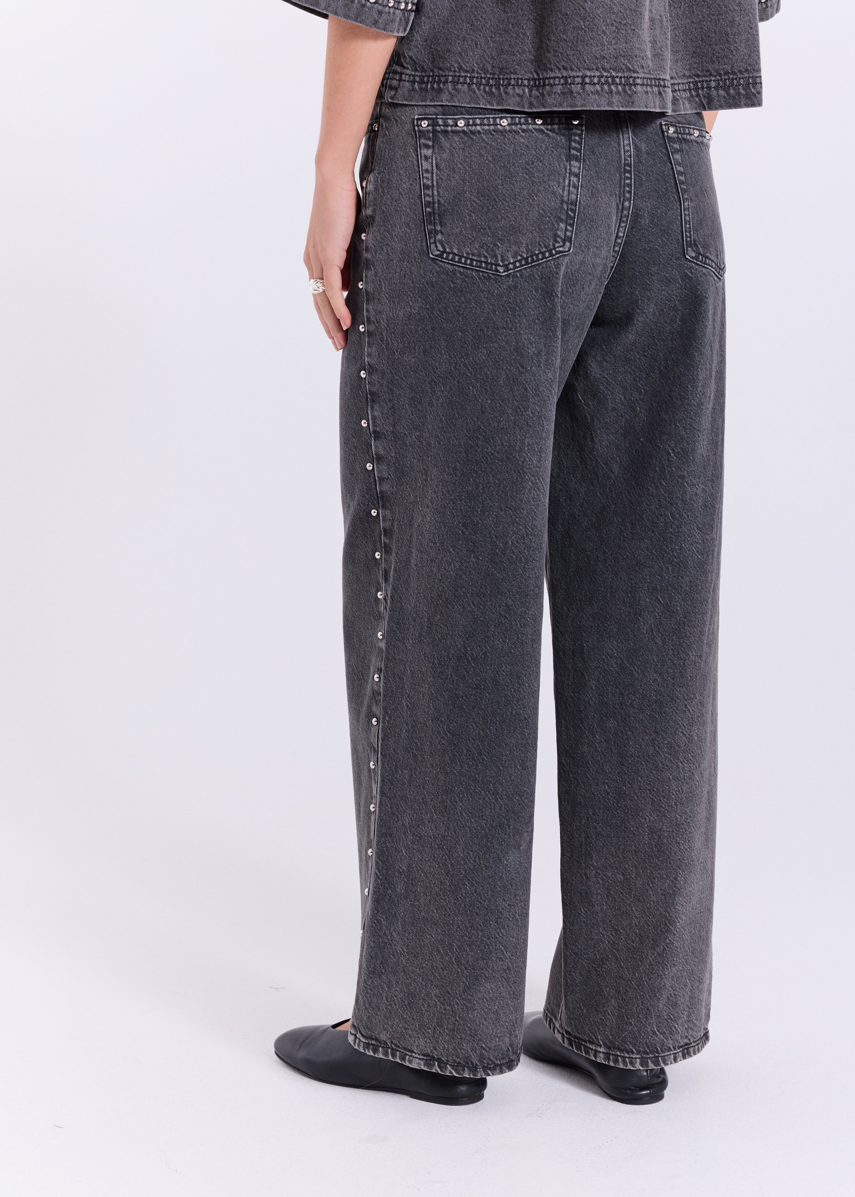 NORR Asta relaxed fit jeans Pants Grey washed