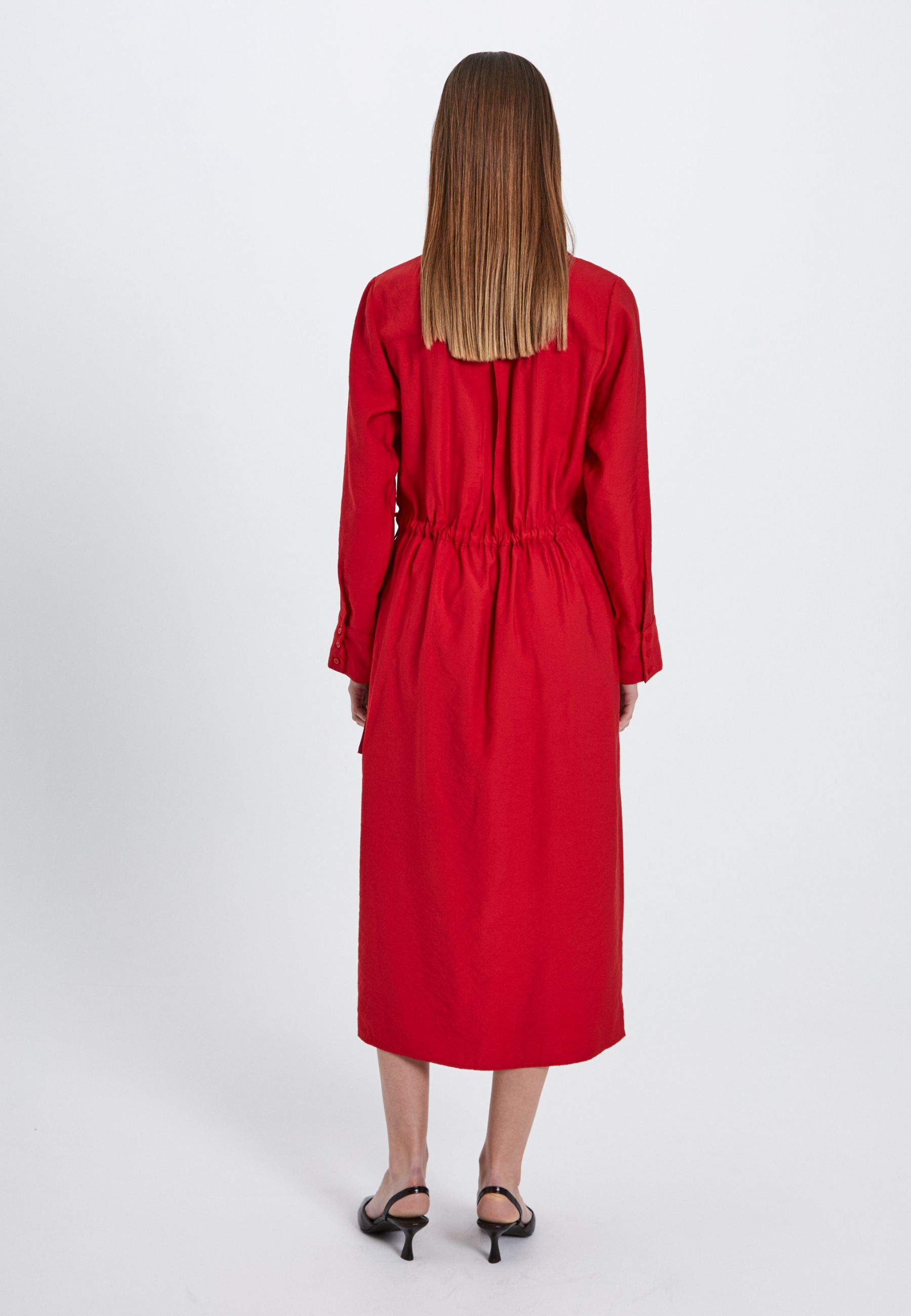 NORR Bambo shirt dress Dresses Red