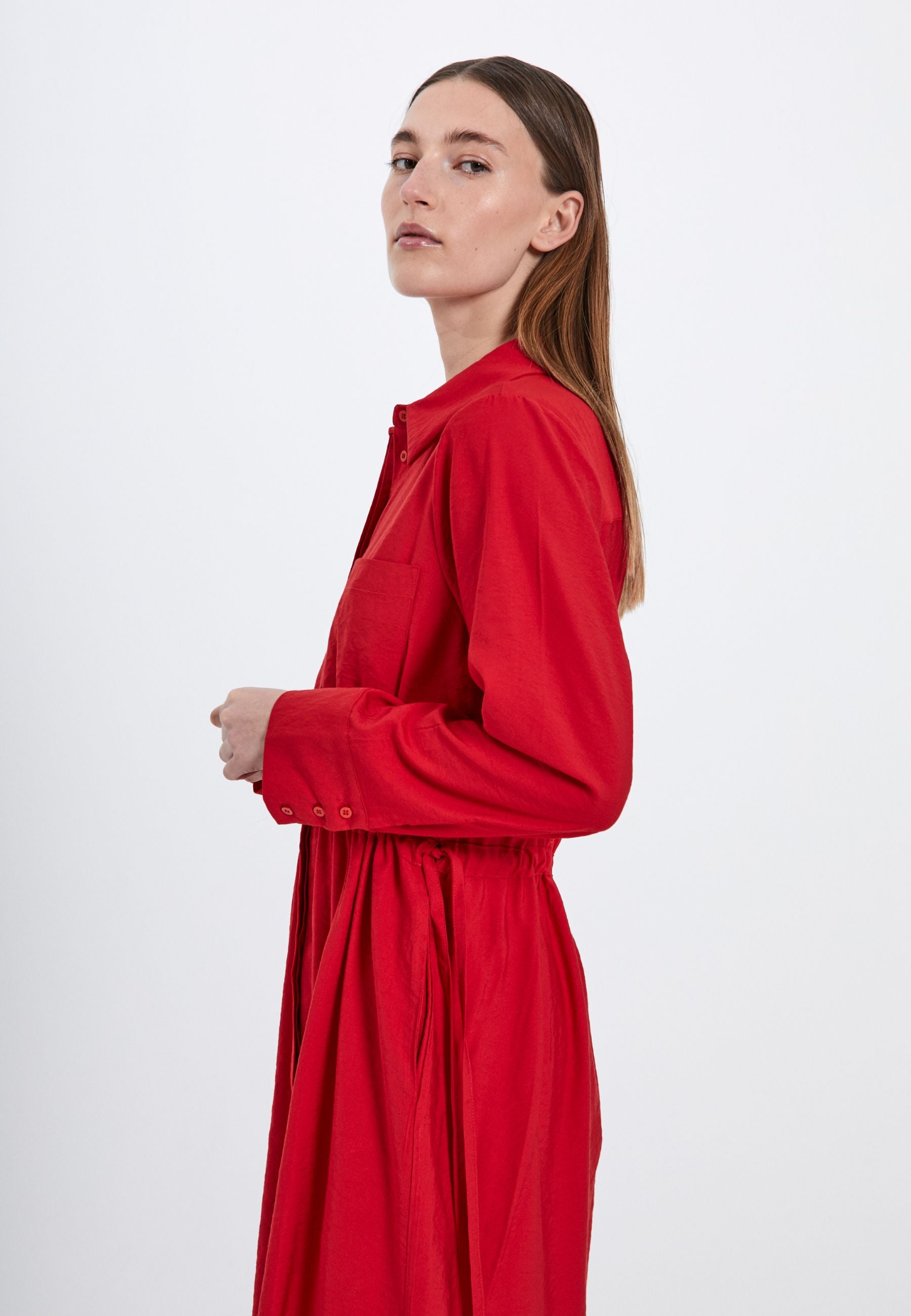 NORR Bambo shirt dress Dresses Red