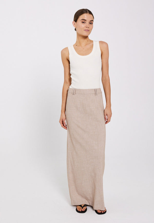 NORR Cano maxi skirt Skirts Beige