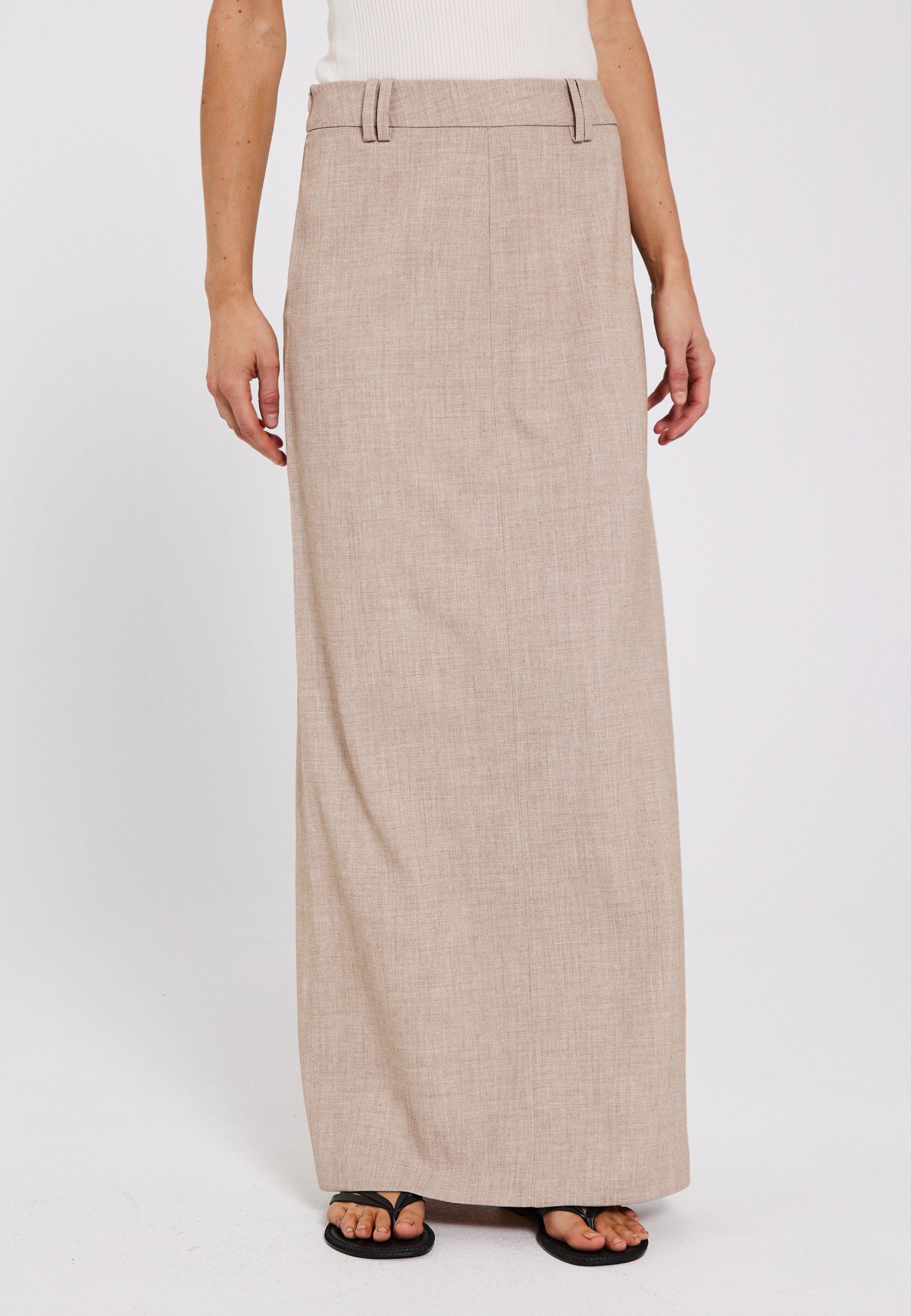 NORR Cano maxi skirt Skirts Beige