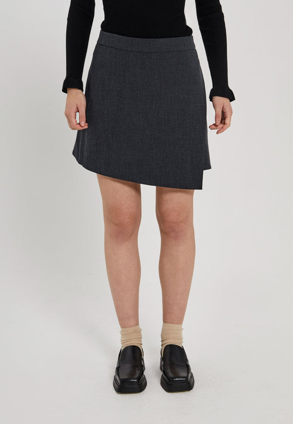 NORR Cano short skirt Skirts Dark grey melange