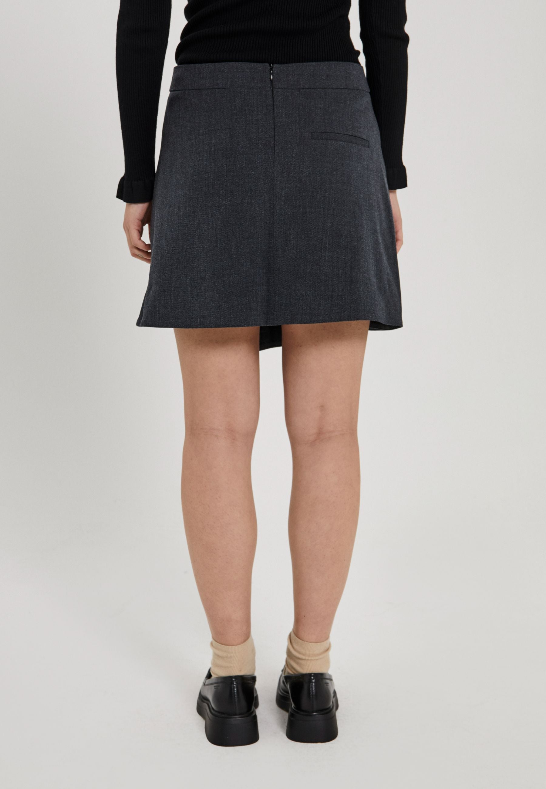 NORR Cano short skirt Skirts Dark grey melange