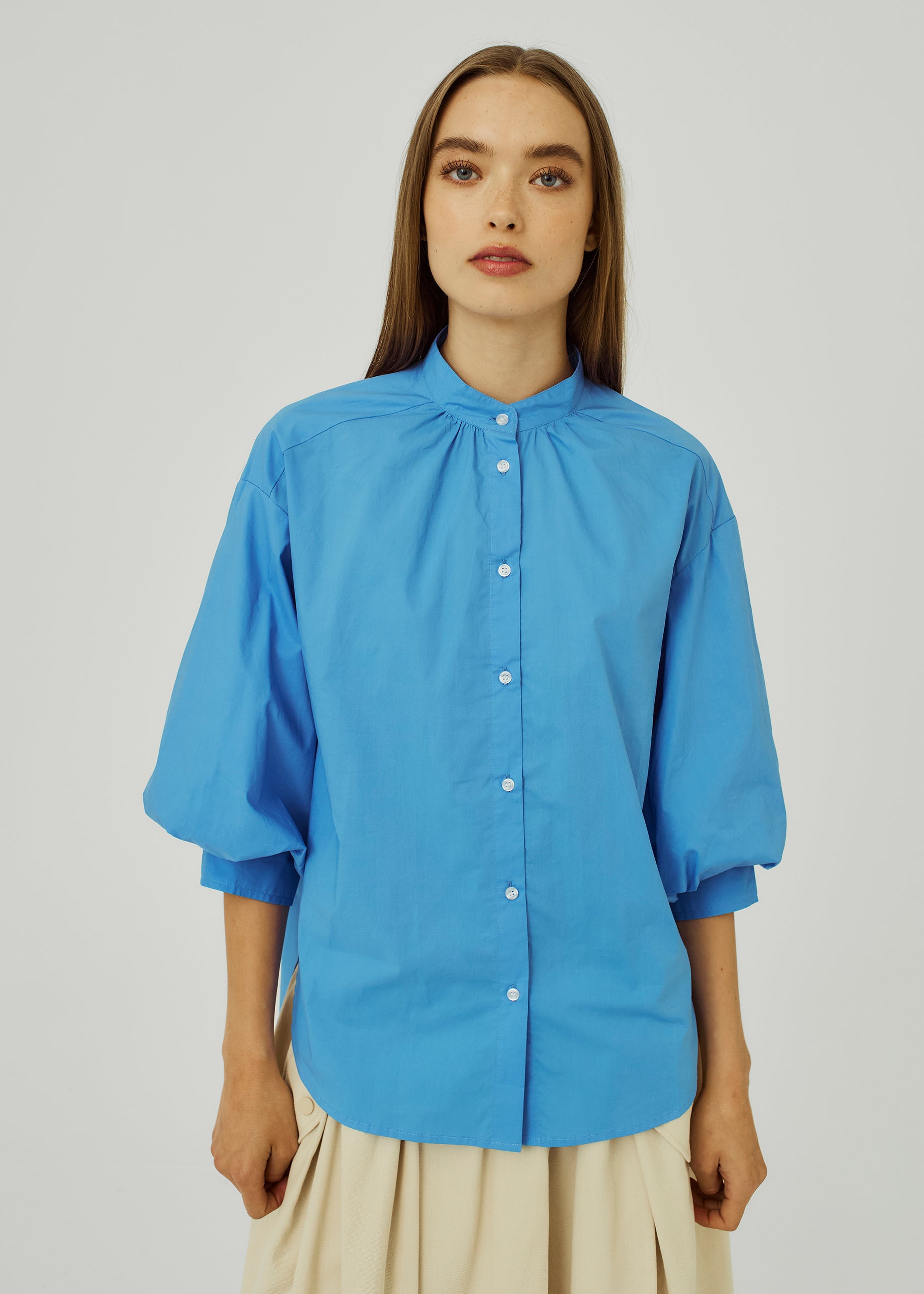 NORR Cest 3/4 shirt Shirts Clear Blue