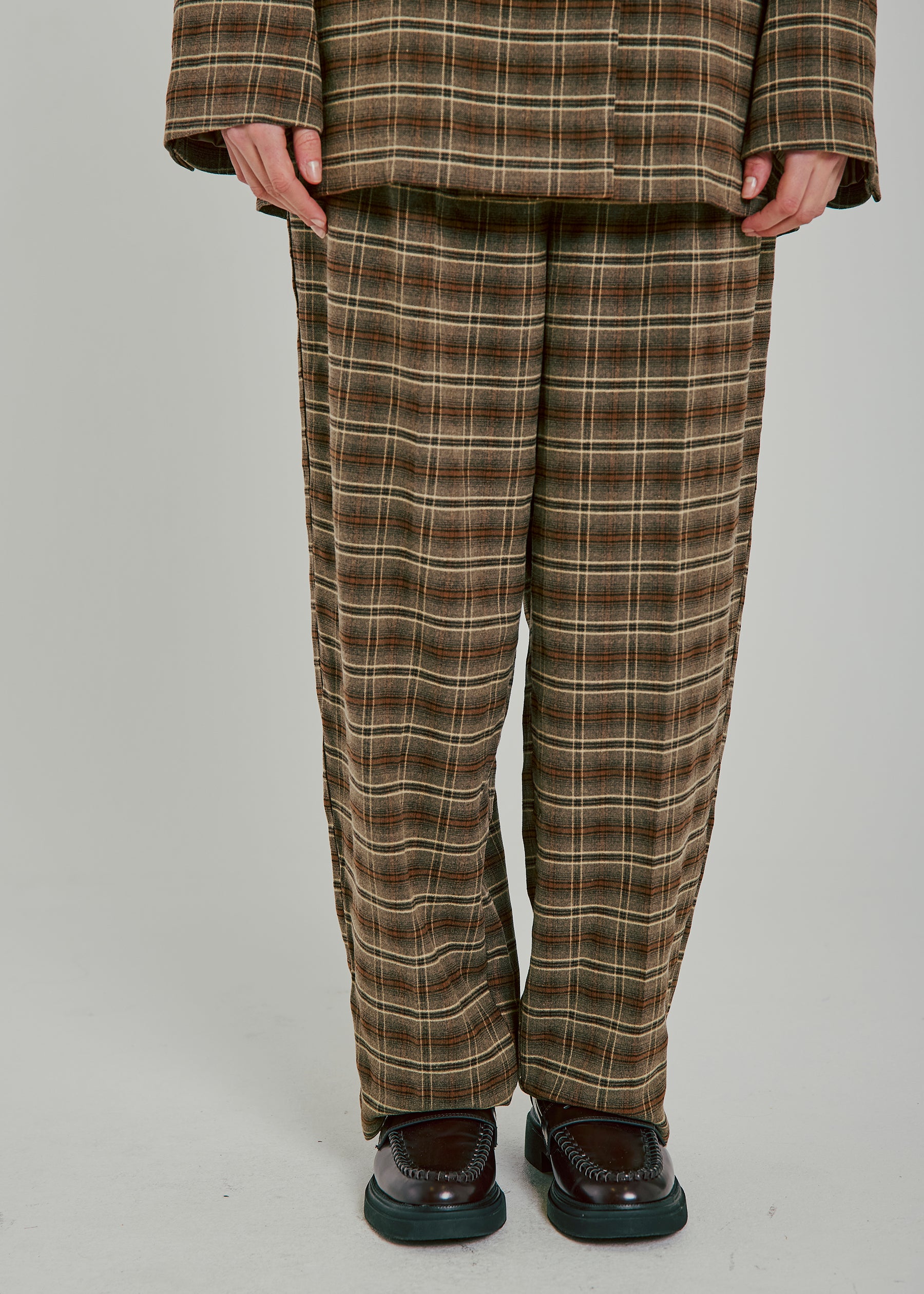 NORR Checks pants Pants Brown check