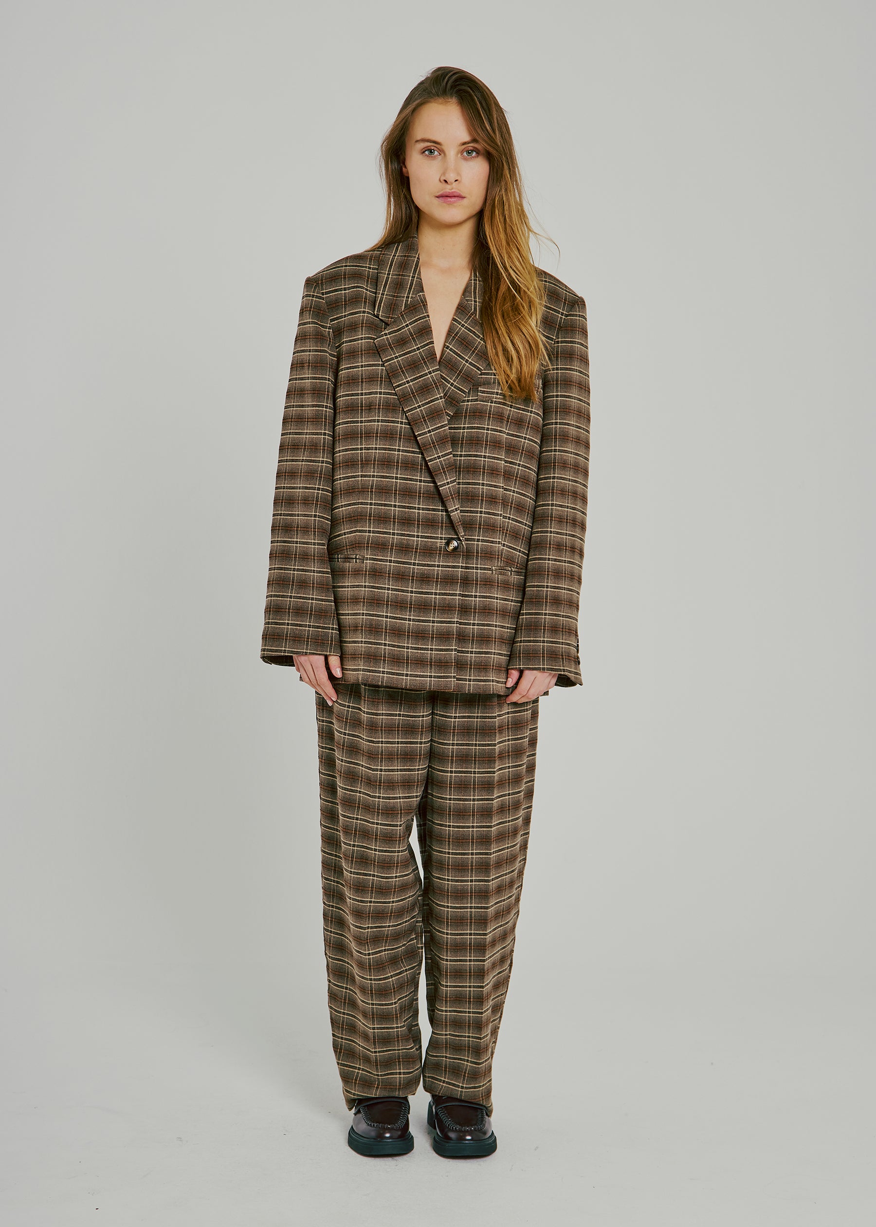 NORR Checks pants Pants Brown check