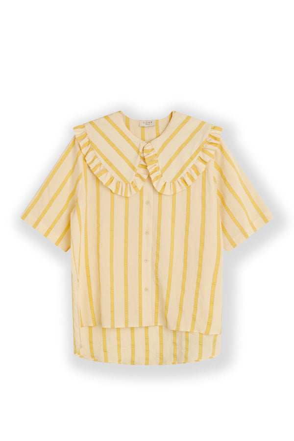 NORR Coby shirt Shirts Yellow stripe