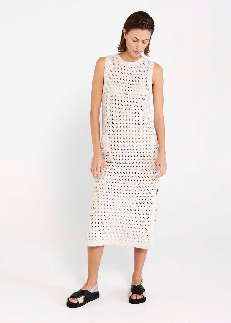 NORR Crome knit dress Dresses Off-white