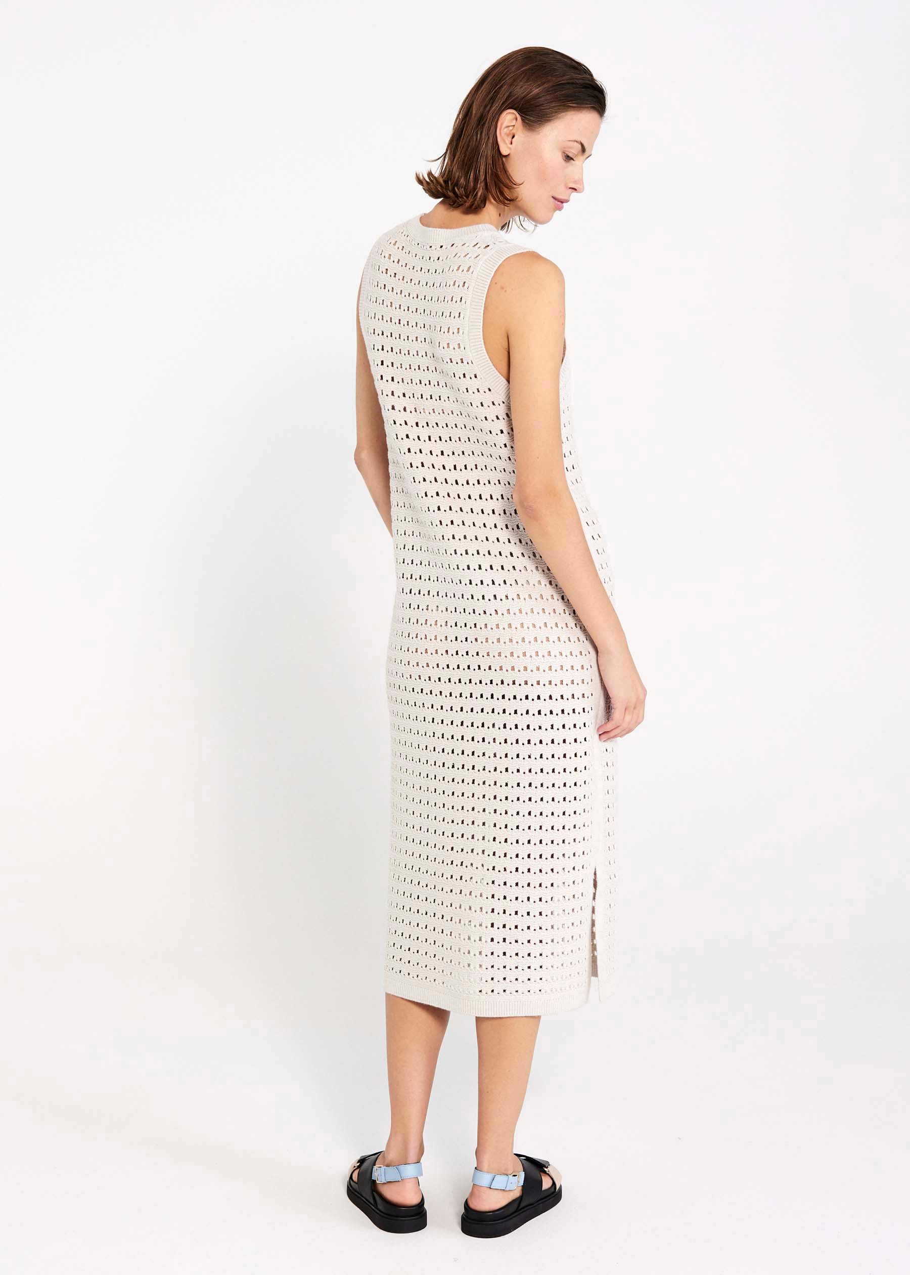 NORR Crome knit dress Dresses Off-white