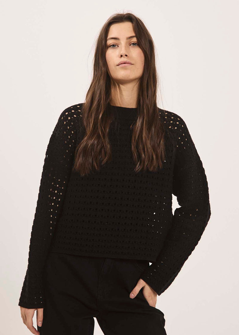 NORR Crome knit top Tops Black