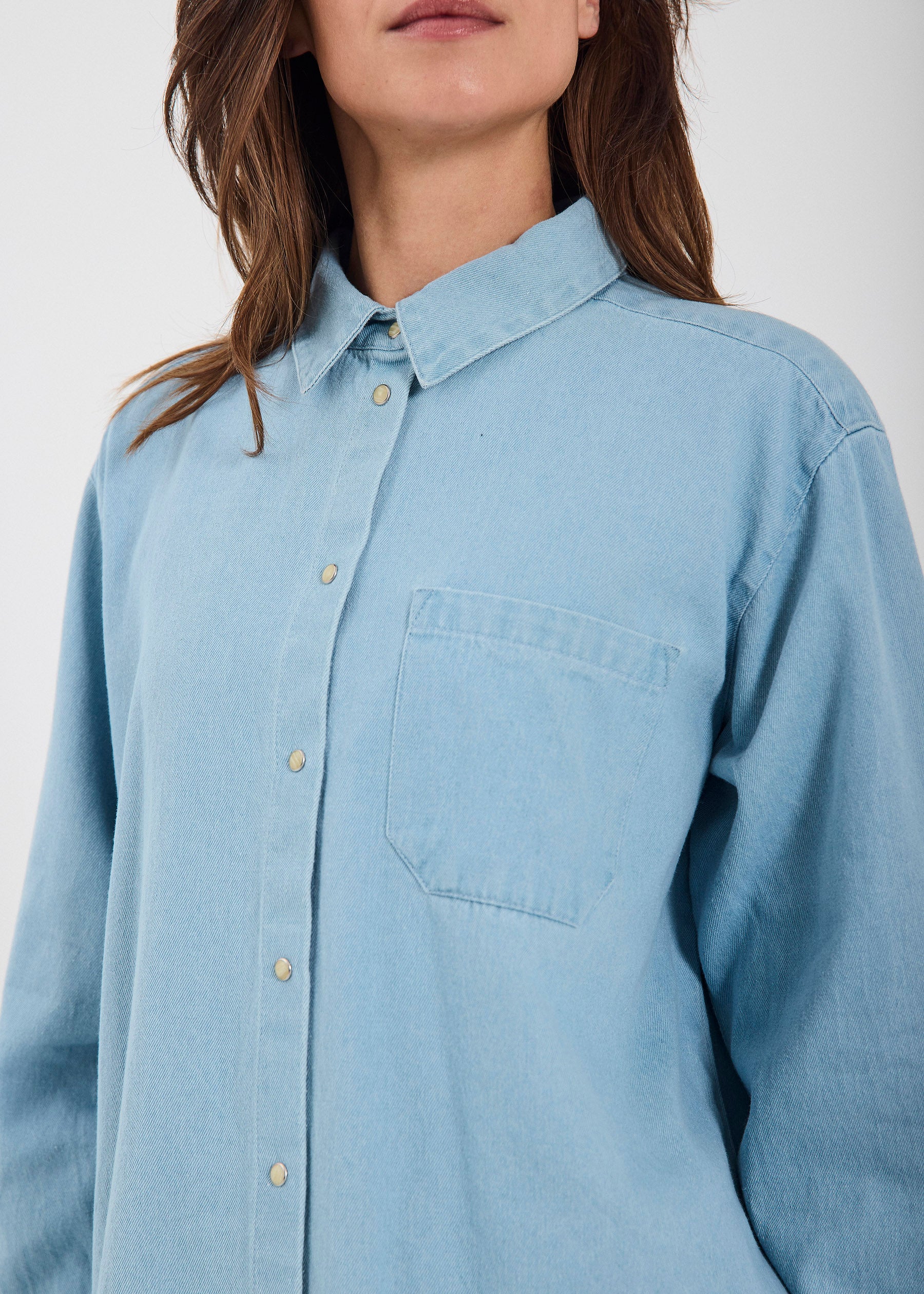 NORR Drama shirt Shirts Light blue denim