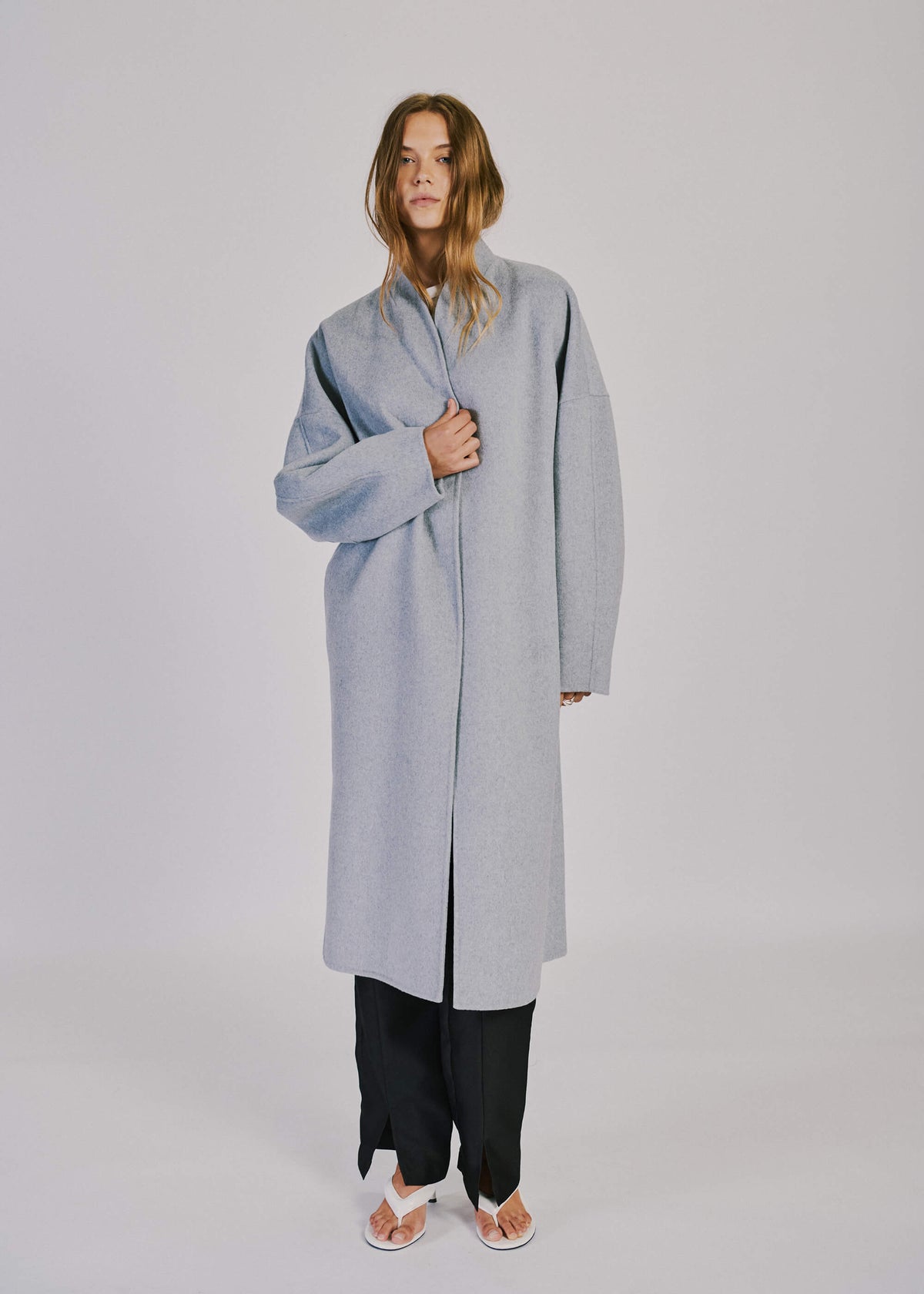 NORR Elvira jacket long Jackets Light grey melange