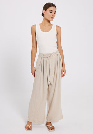 NORR Esma wide pants Pants Beige