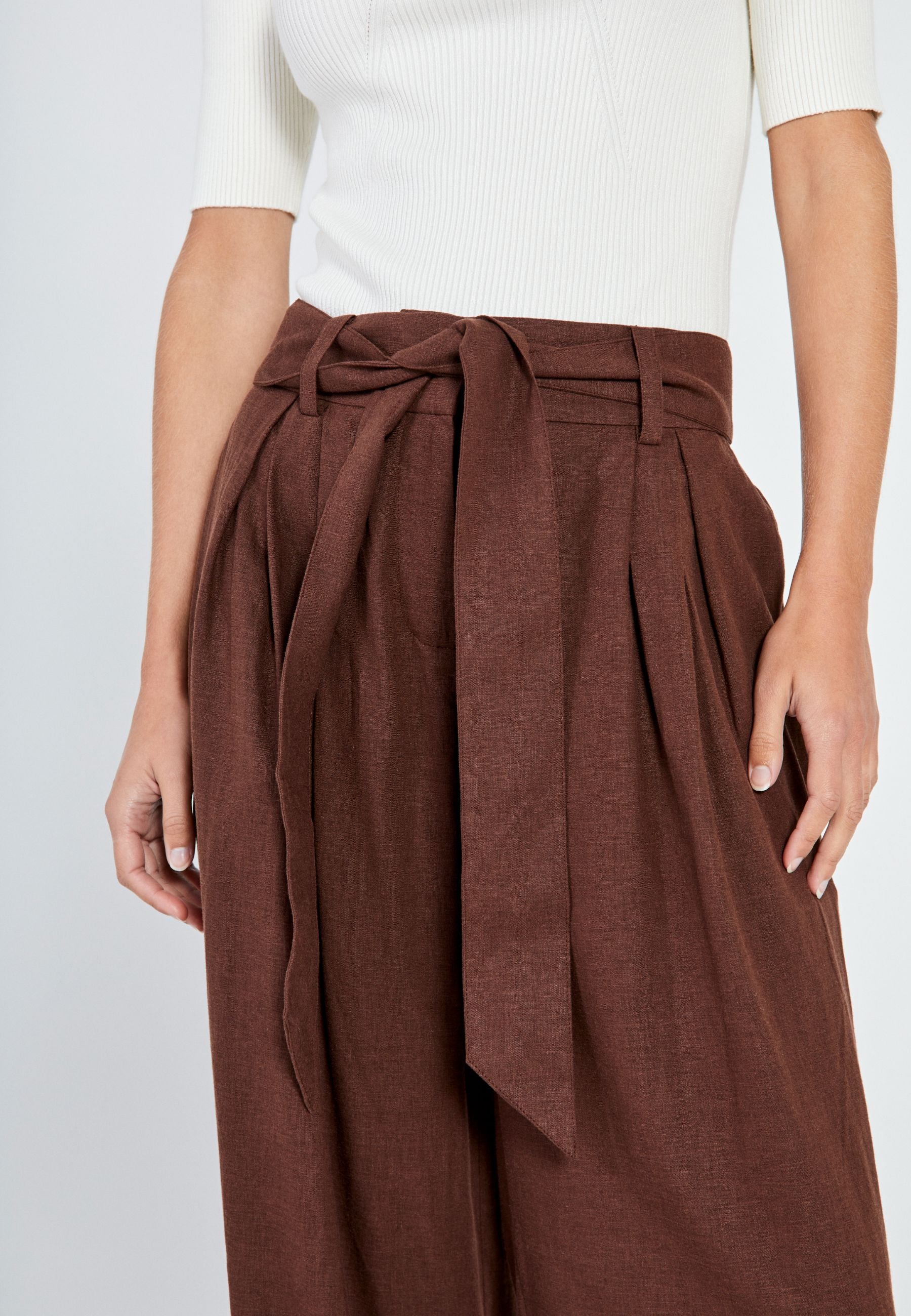 NORR Esma wide pants Pants Brown