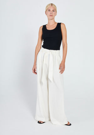 NORR Esma wide pants Pants Off-white