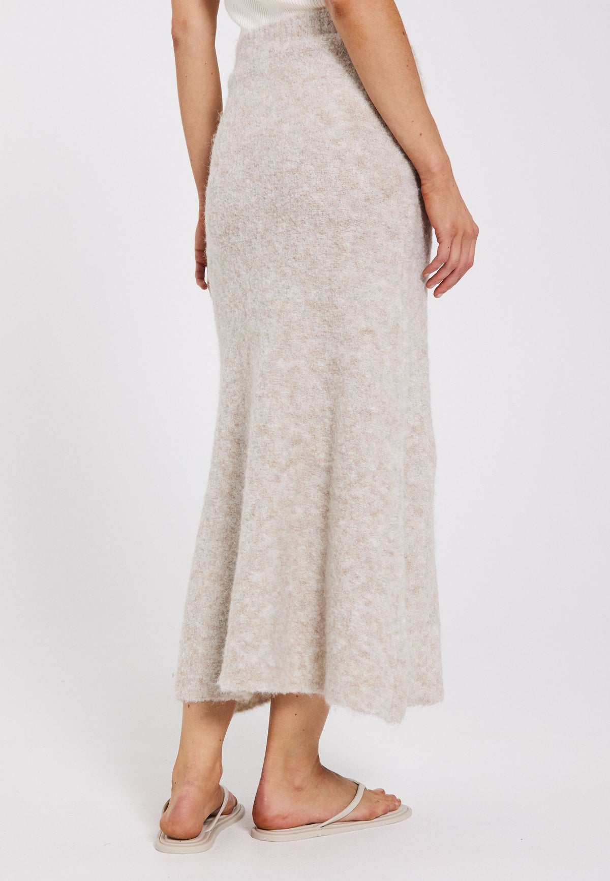 NORR Filine knit skirt Knits Light beige