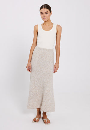 NORR Filine knit skirt Knits Light beige