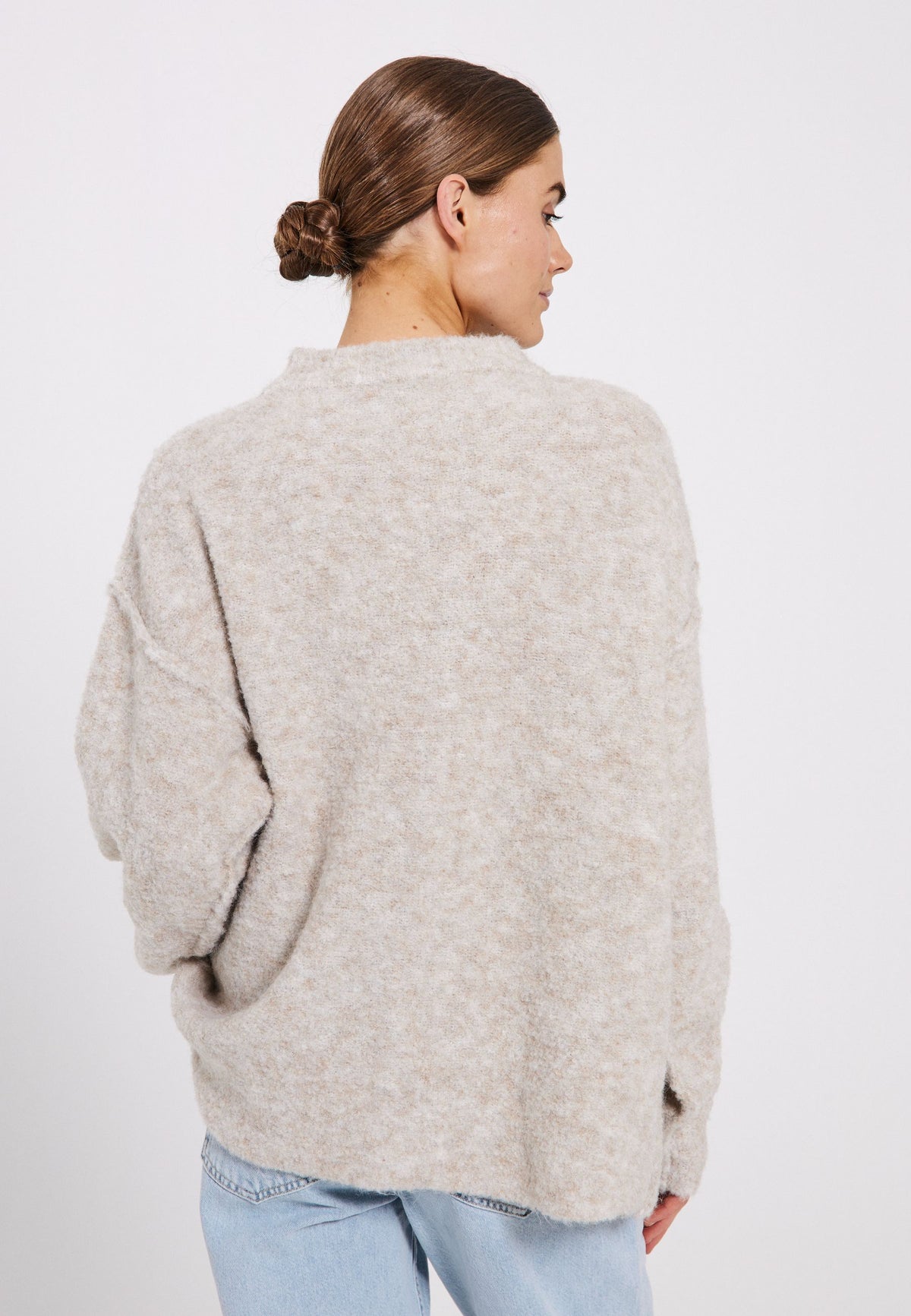 NORR Filine knit top Knits Light beige