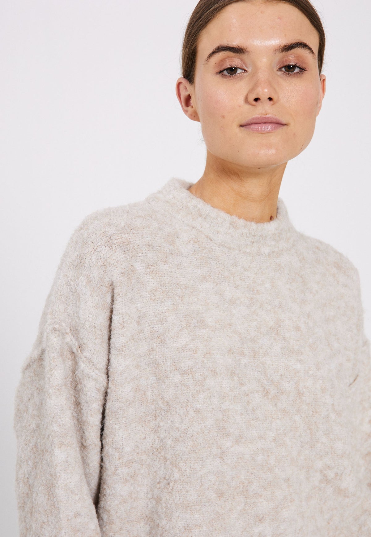 NORR Filine knit top Knits Light beige