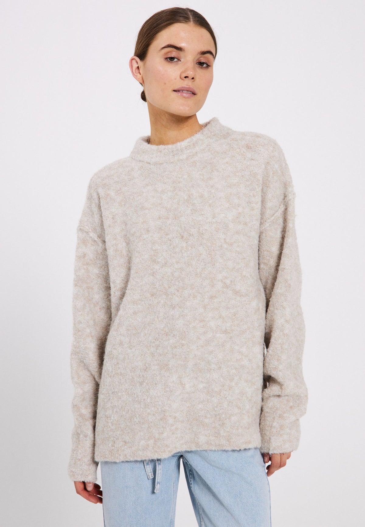 NORR Filine knit top Knits Light beige