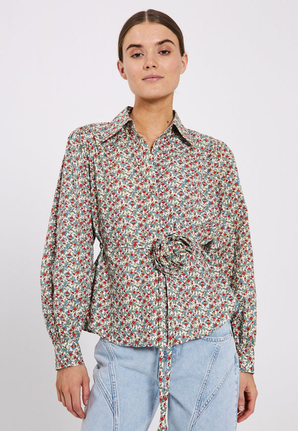 NORR Flowers shirt Shirts Red Flower AOP
