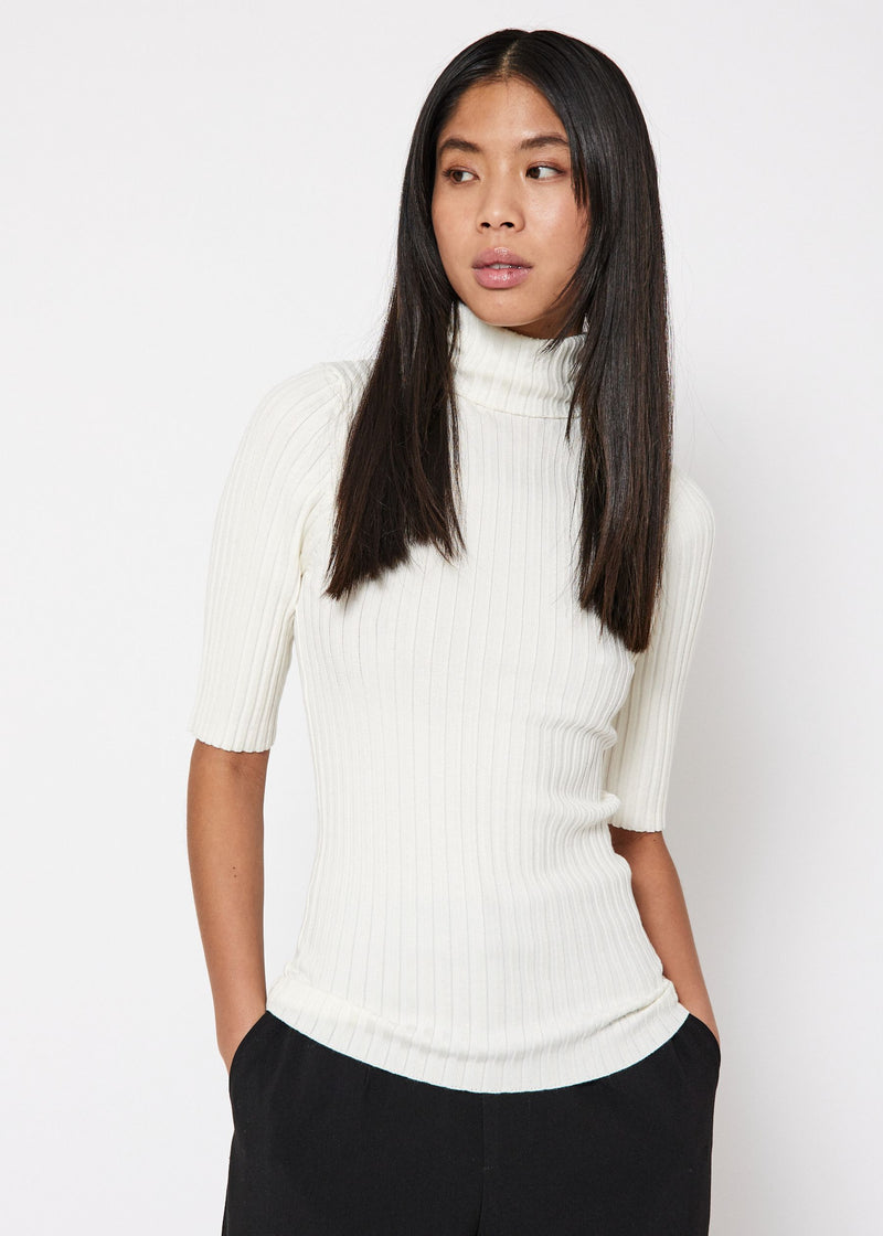 NORR Franco knit tee Tops Off-white