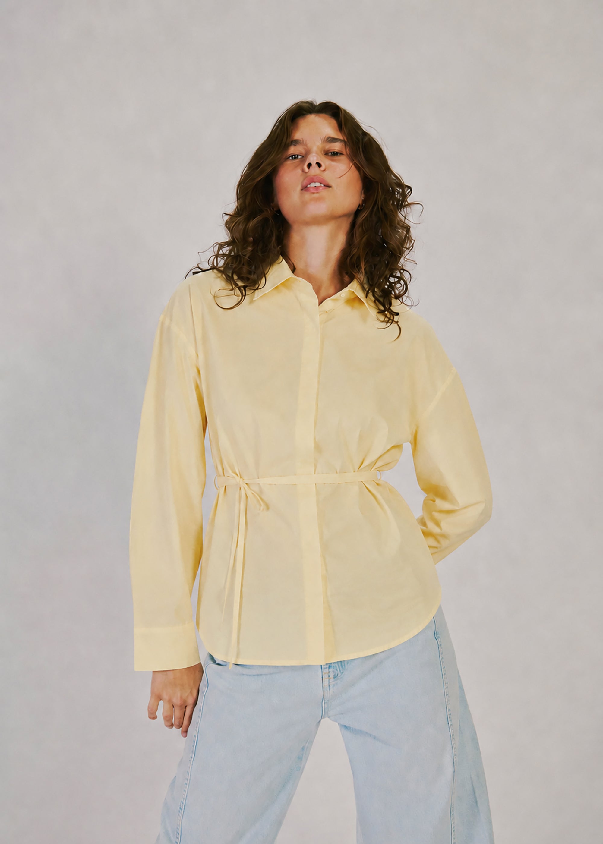 NORR Fraser padded shirt Shirts Light yellow