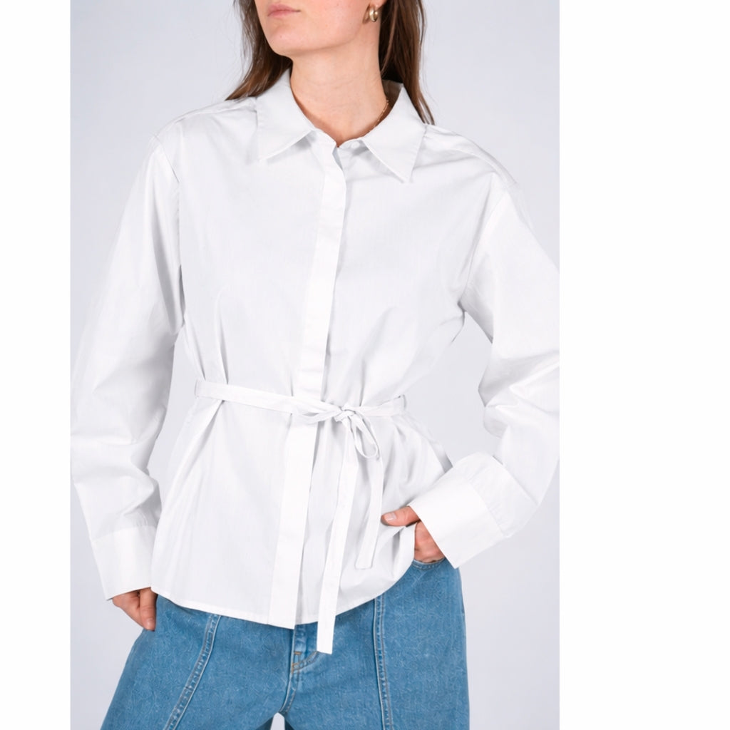 NORR Fraser padded shirt Shirts White