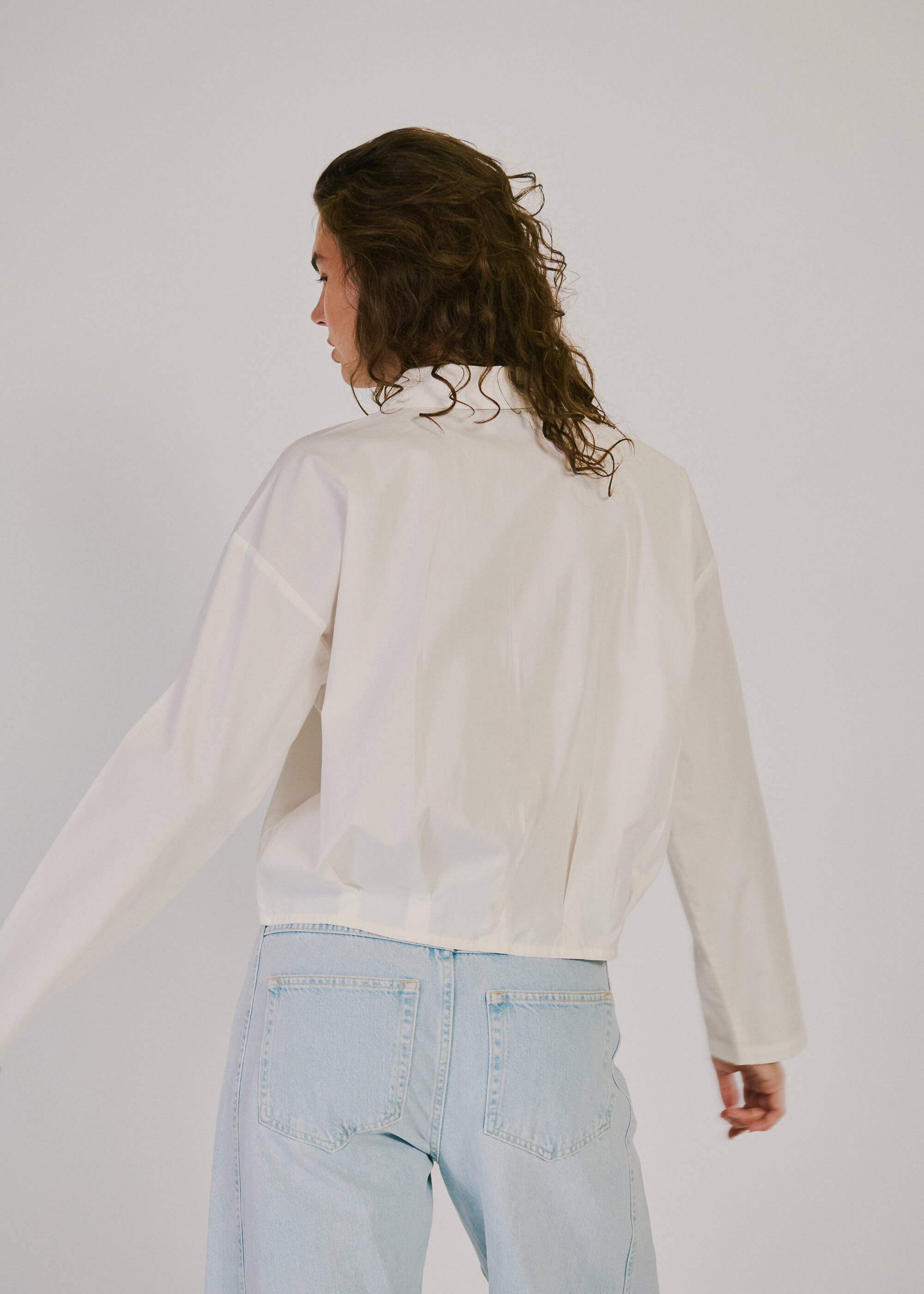 NORR Fraser pleat shirt Shirts White