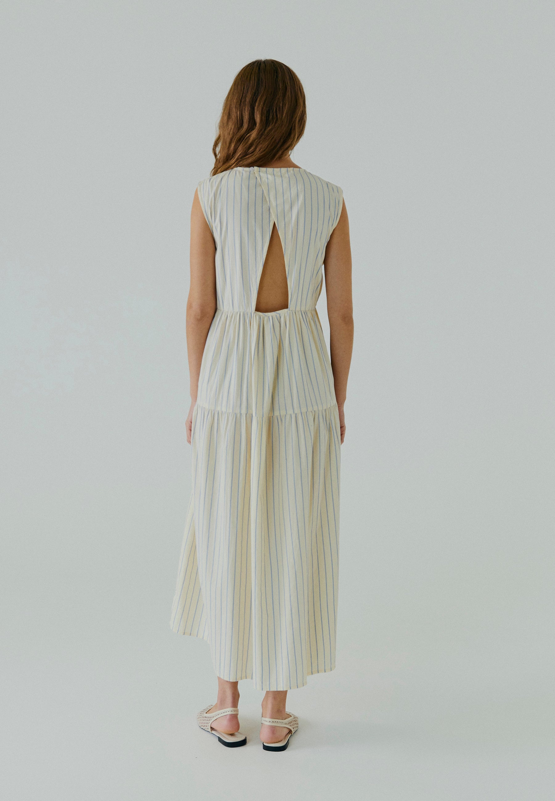 NORR Frikka maxi dress Dresses Light yellow stripe