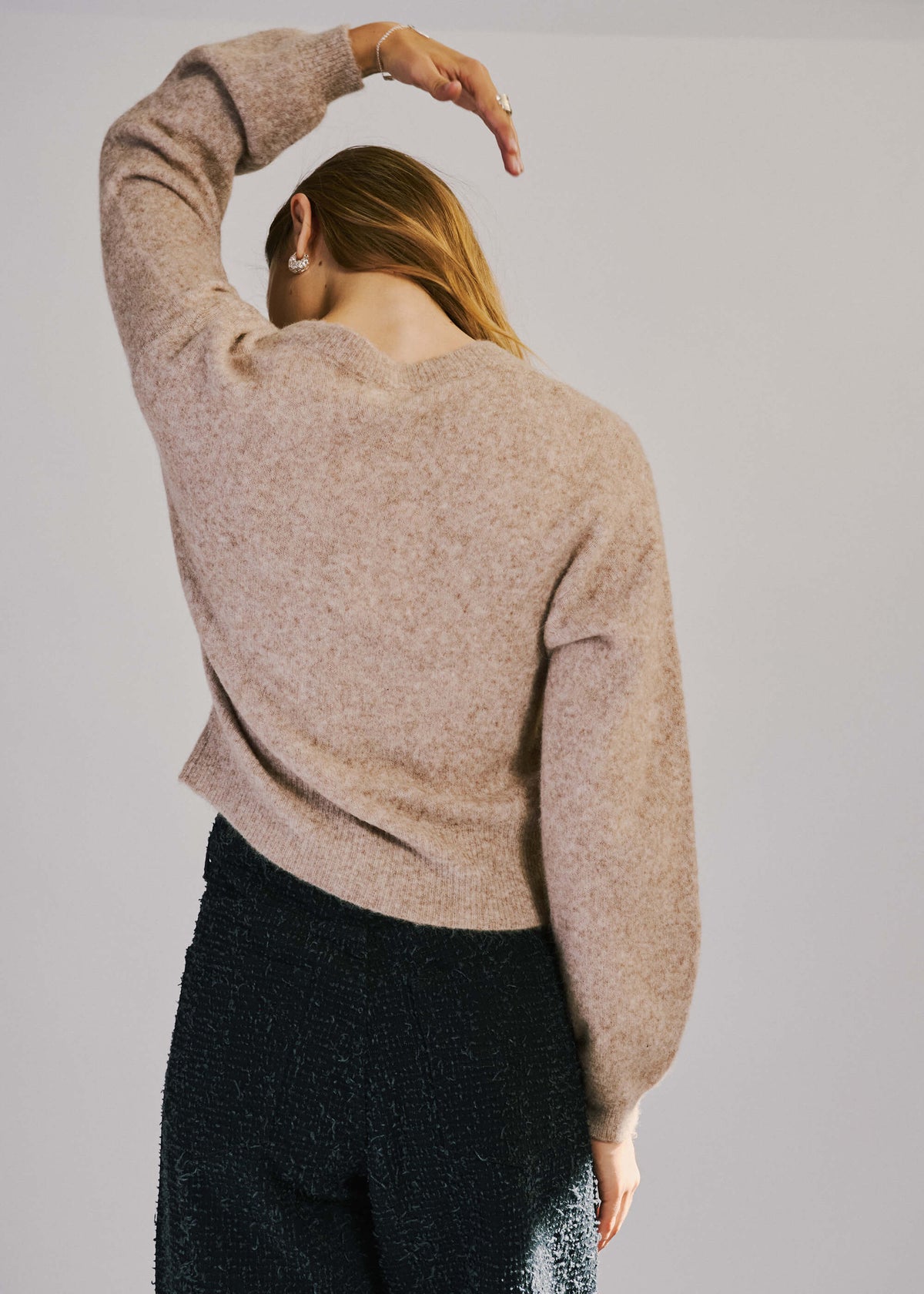 NORR Halli LS knit cardigan Knits Camel