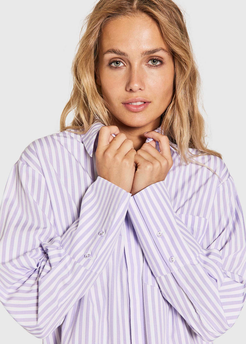 NORR Helen shirt Shirts Lilac stripe