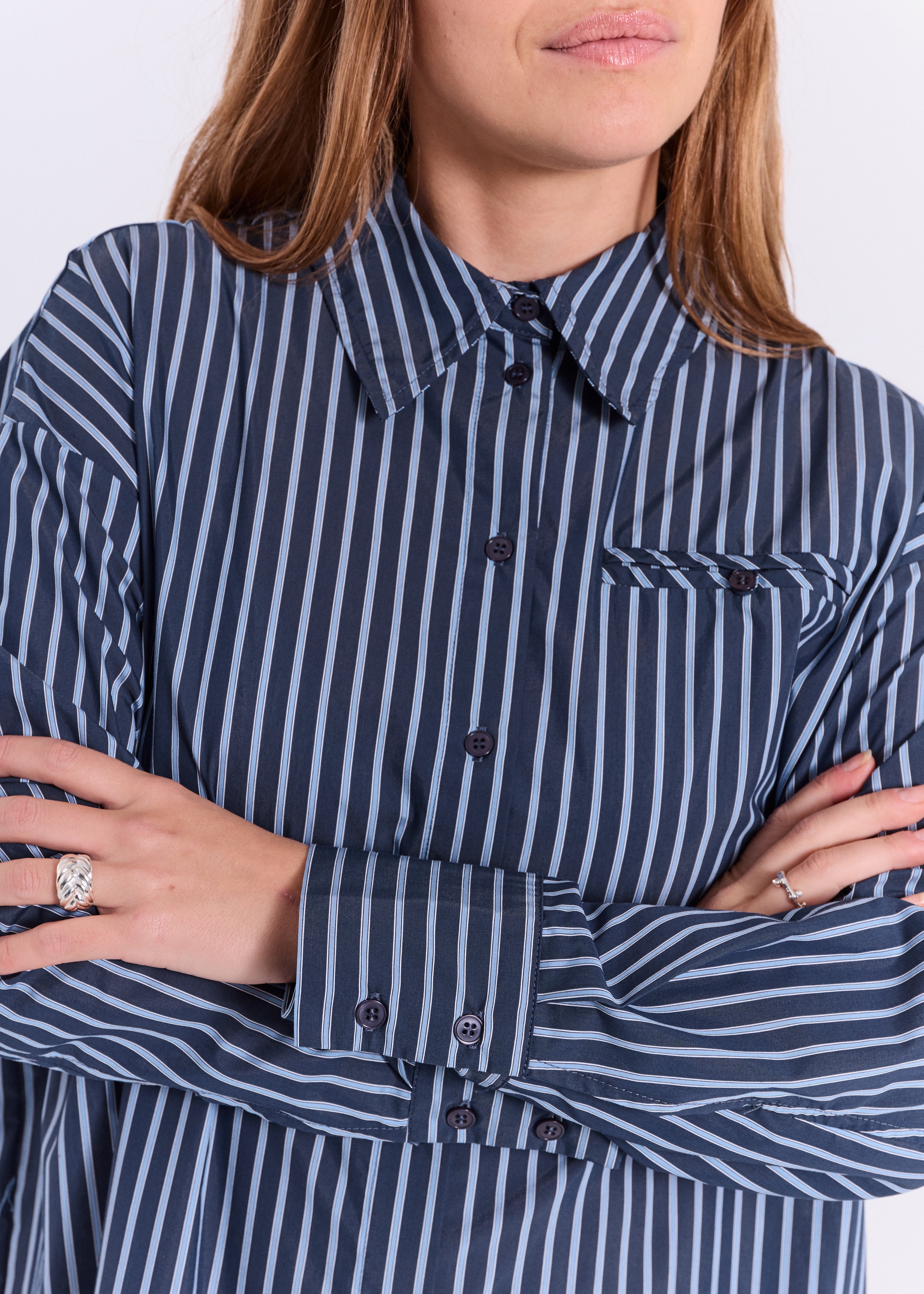 NORR Holly shirt Shirts Blue stripe
