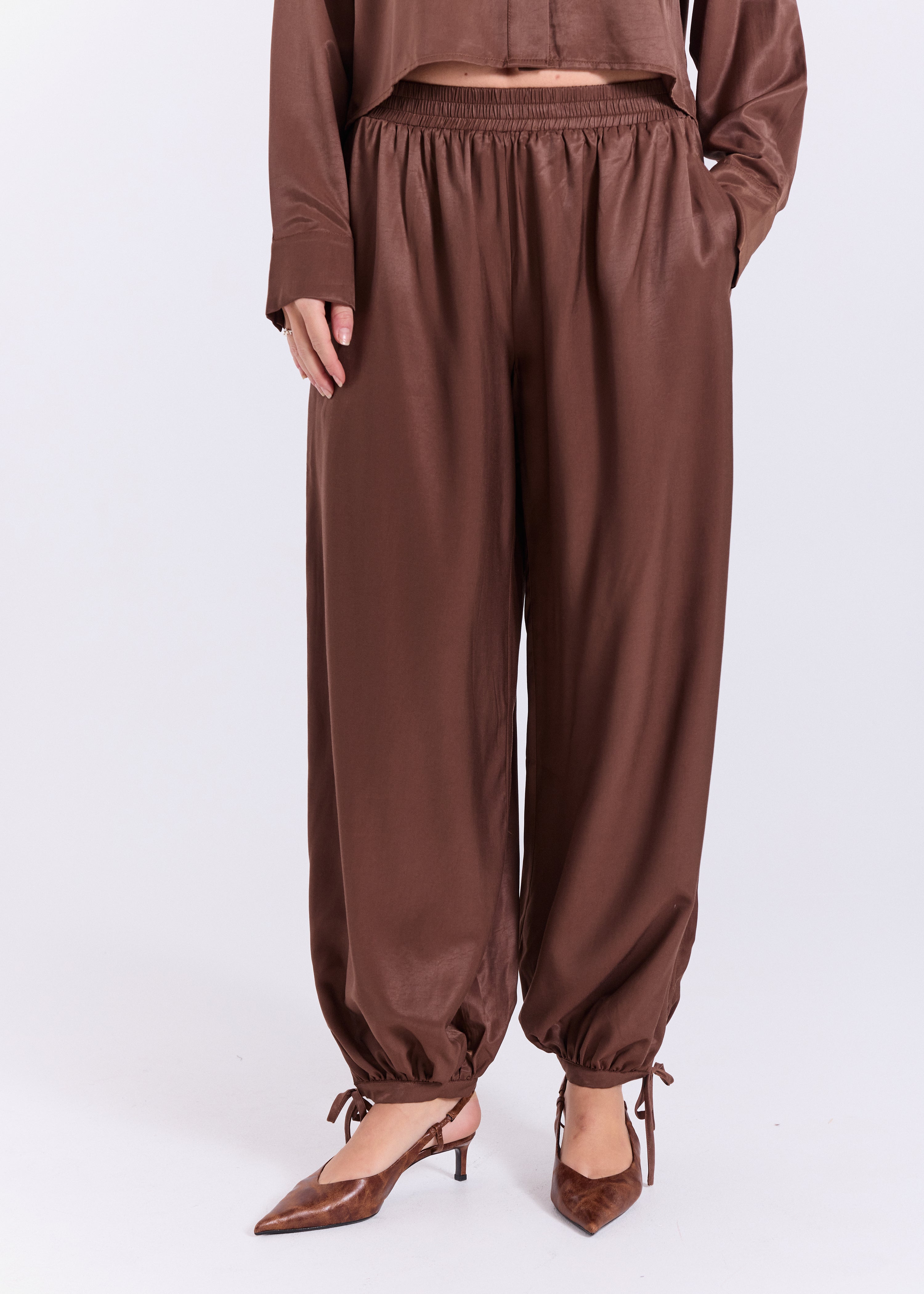 NORR Jola balloon pants Pants Dark Brown