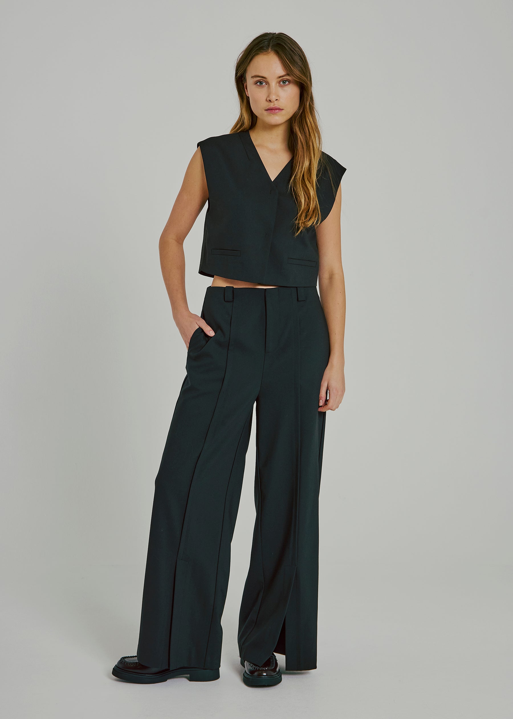 NORR Kamin short waistcoat Waistcoats Black
