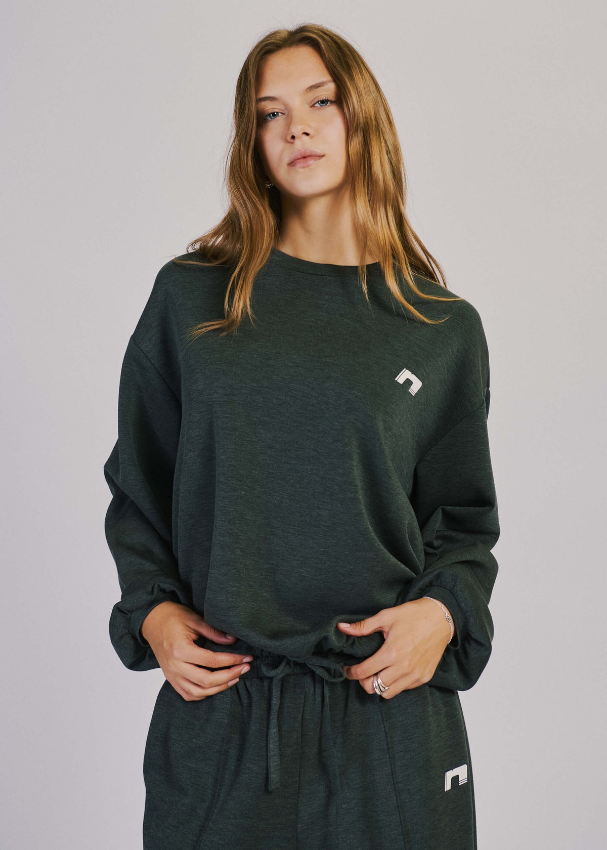 NORR Karla sweat top Tops Dark grey melange