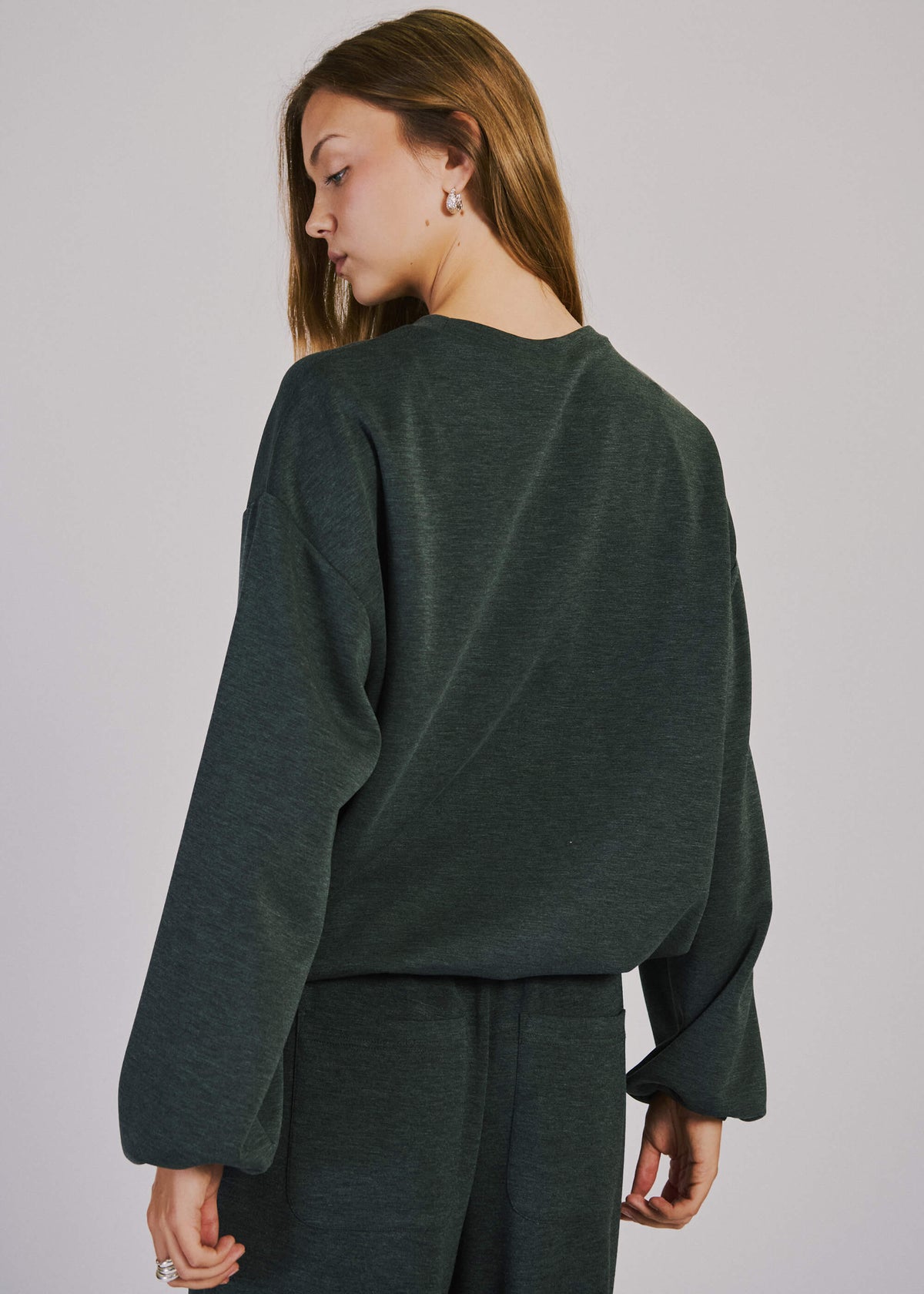 NORR Karla sweat top Tops Dark grey melange