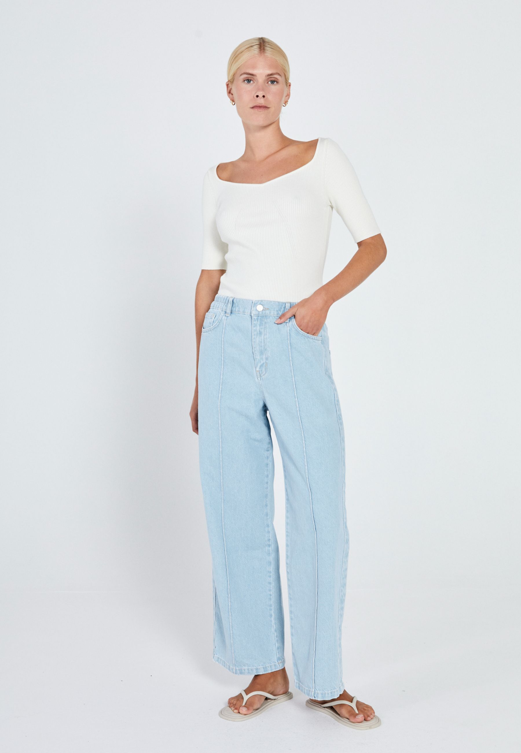 NORR Kenzie baggy jeans Pants Cloudy blue wash