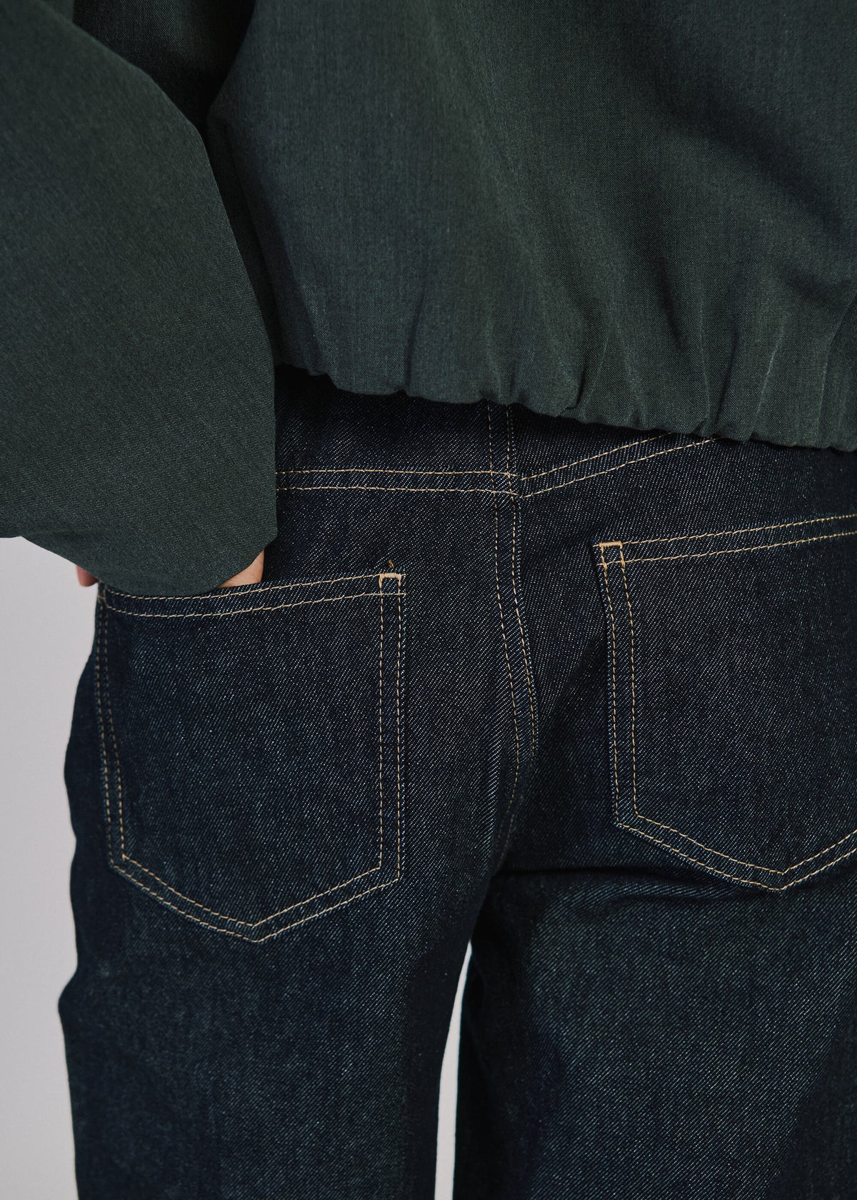 NORR Kenzie relaxed ankle jeans Pants Dark blue wash
