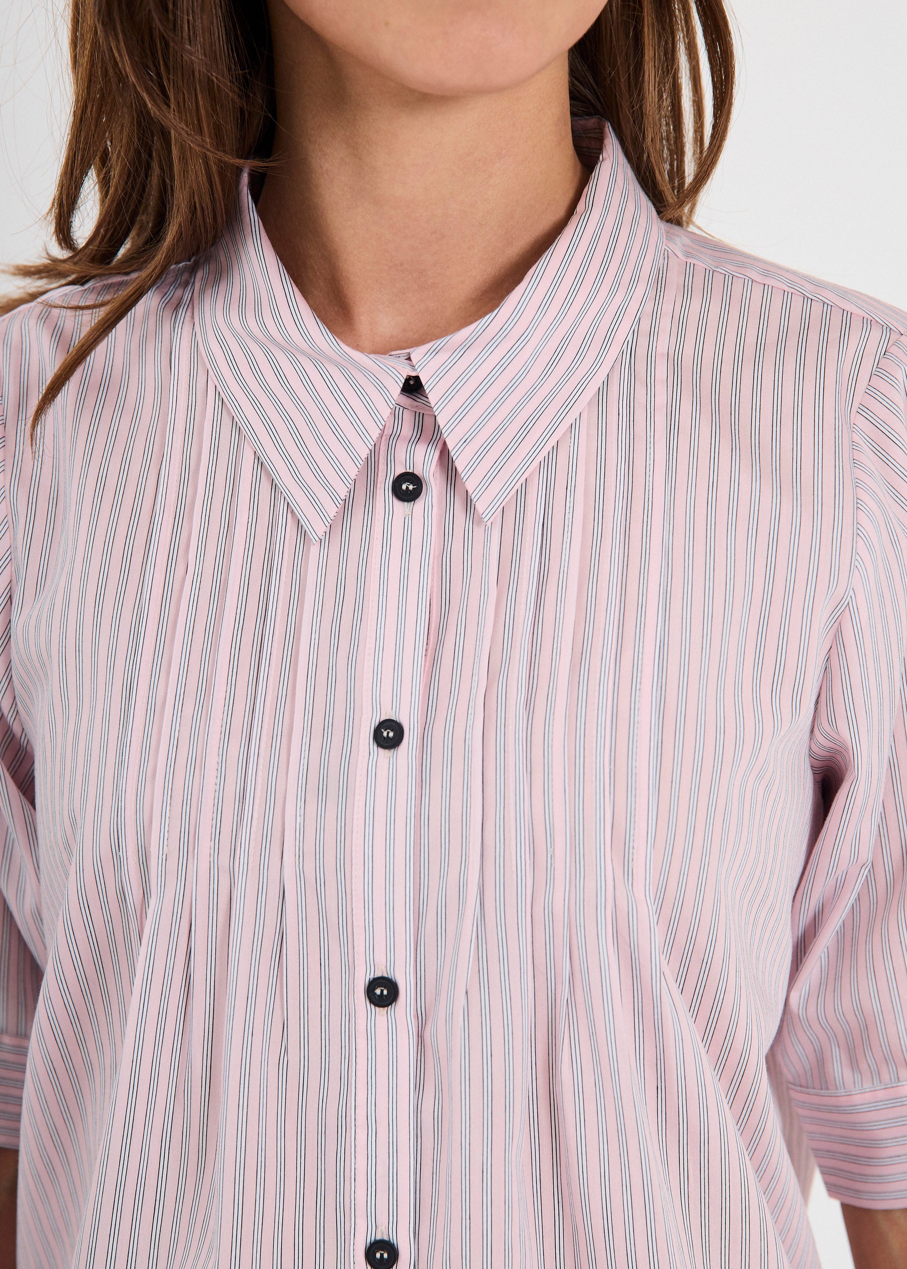 NORR Kristel SS shirt Shirts Light pink stripe