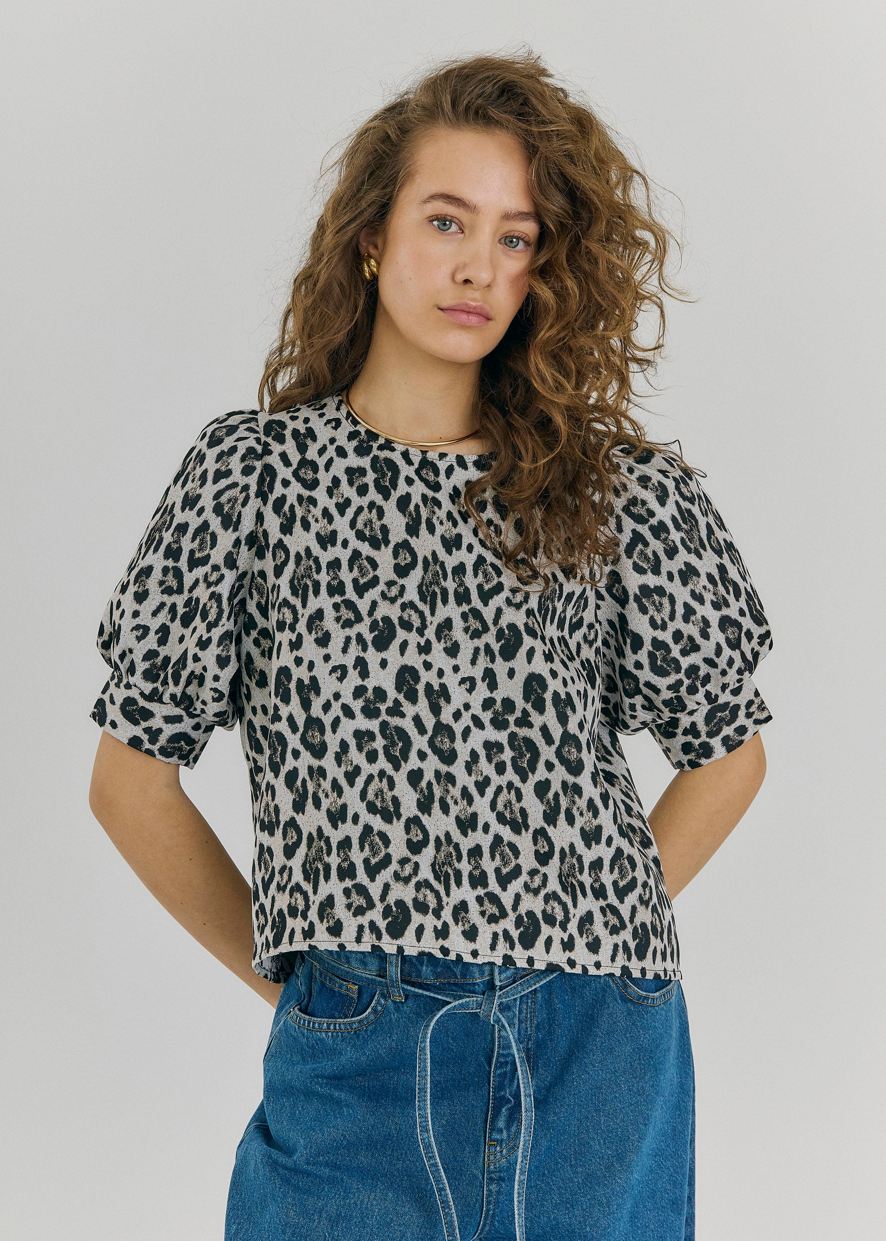 NORR Lelo top T-shirts Leo print