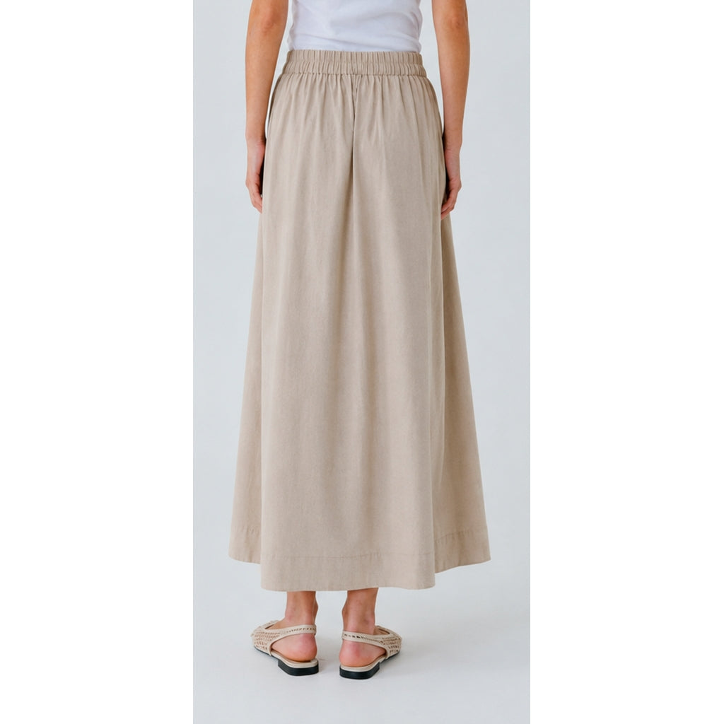 NORR Lesta maxi skirt Skirts Beige