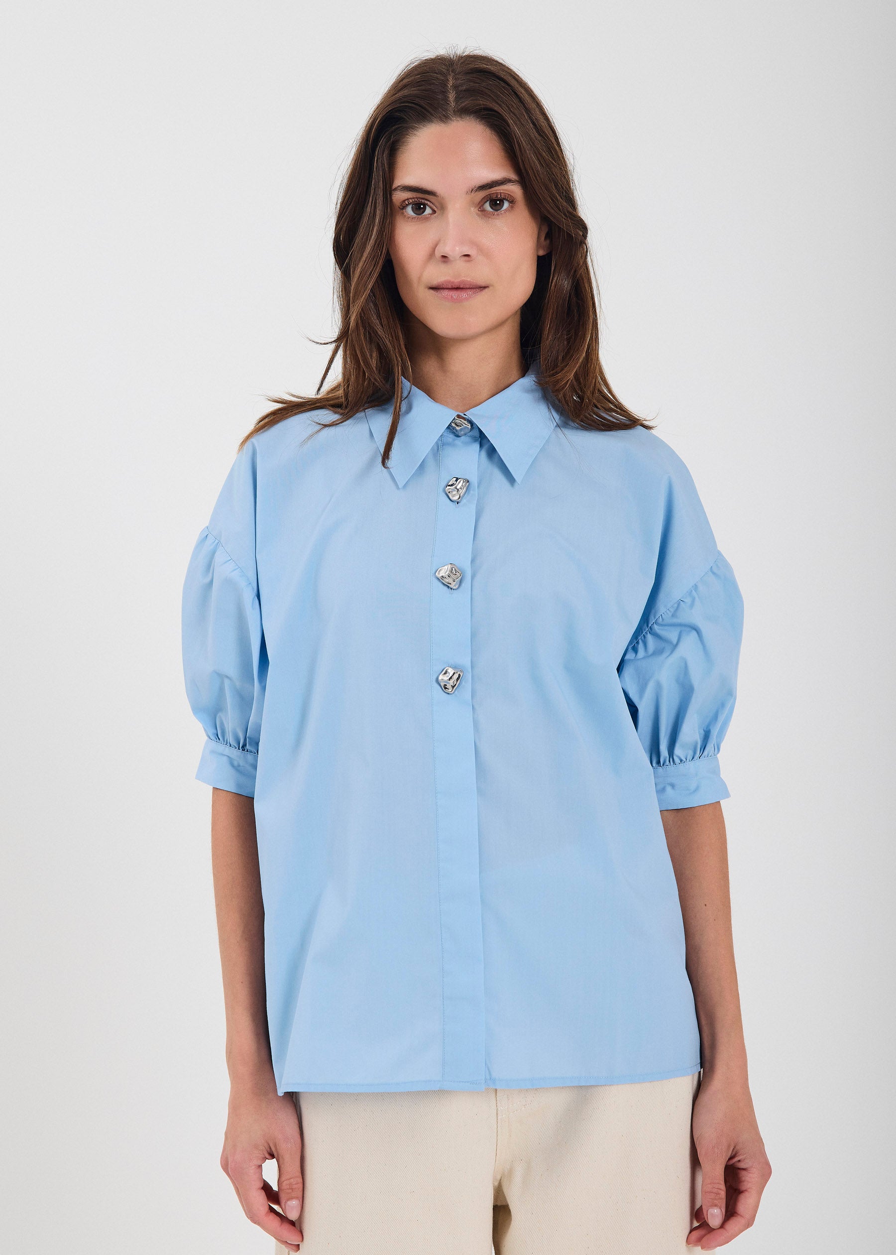 NORR Mae SS shirt Shirts Light blue