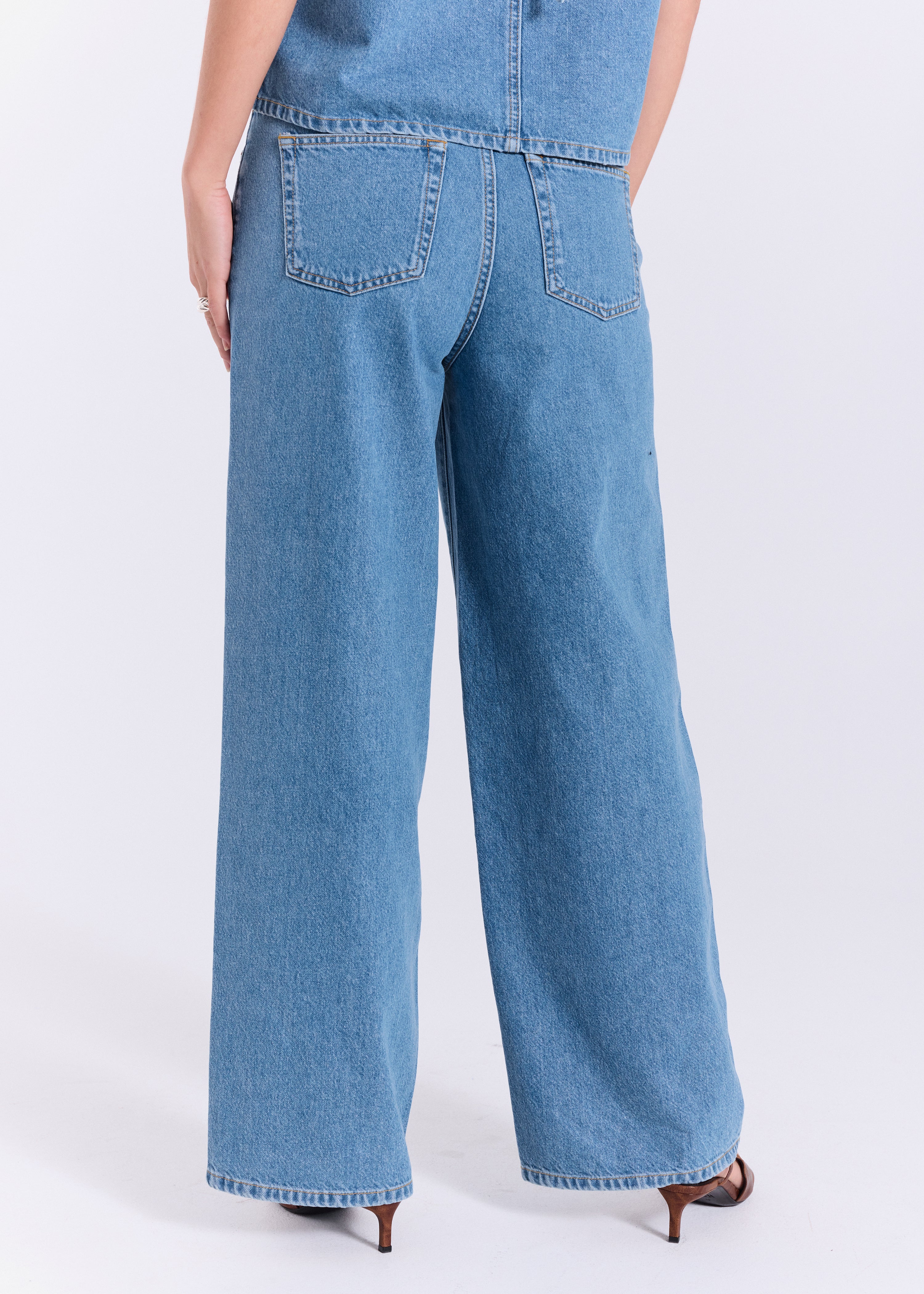 NORR Maja cutline jeans Pants Medium blue denim