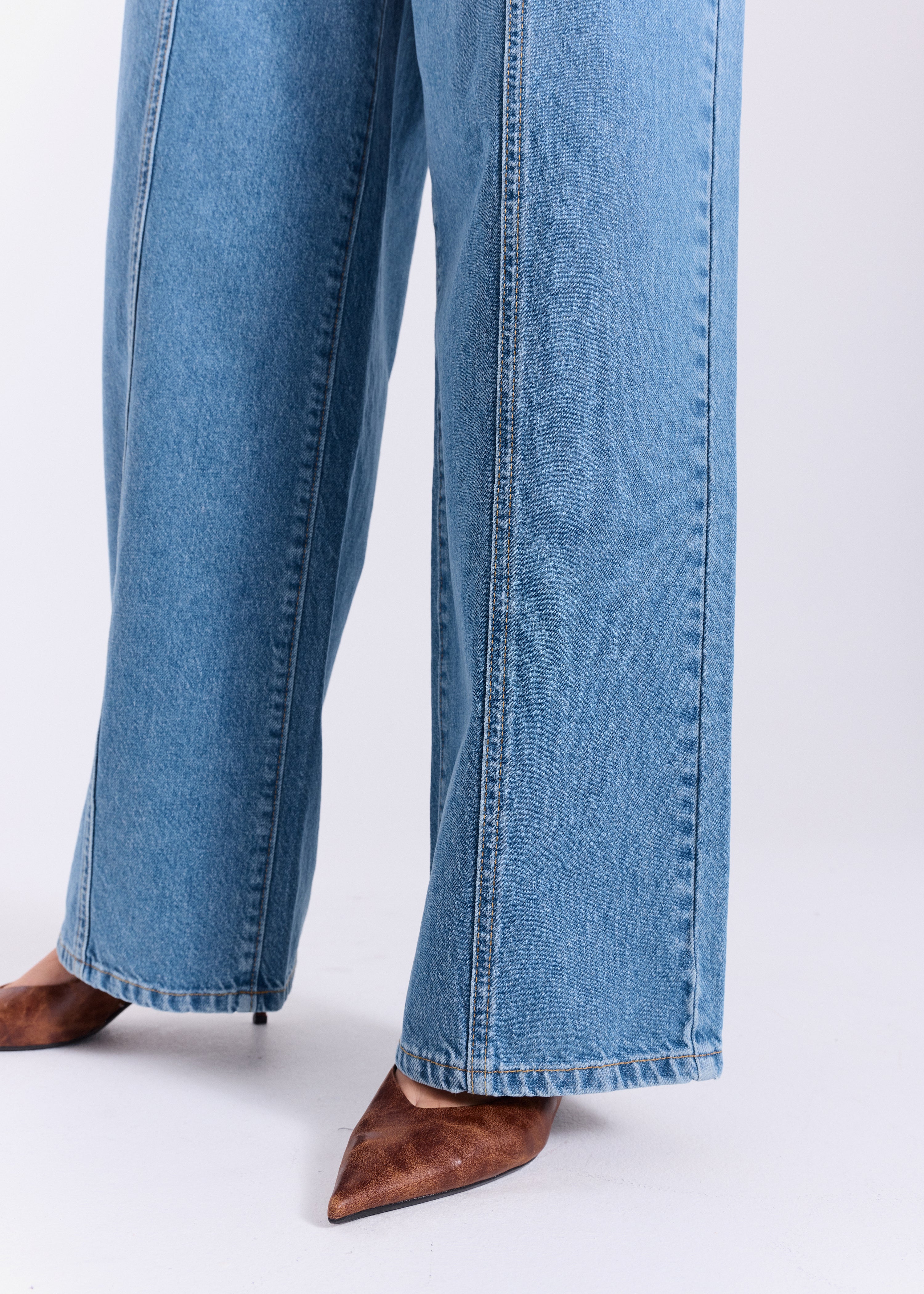 NORR Maja cutline jeans Pants Medium blue denim